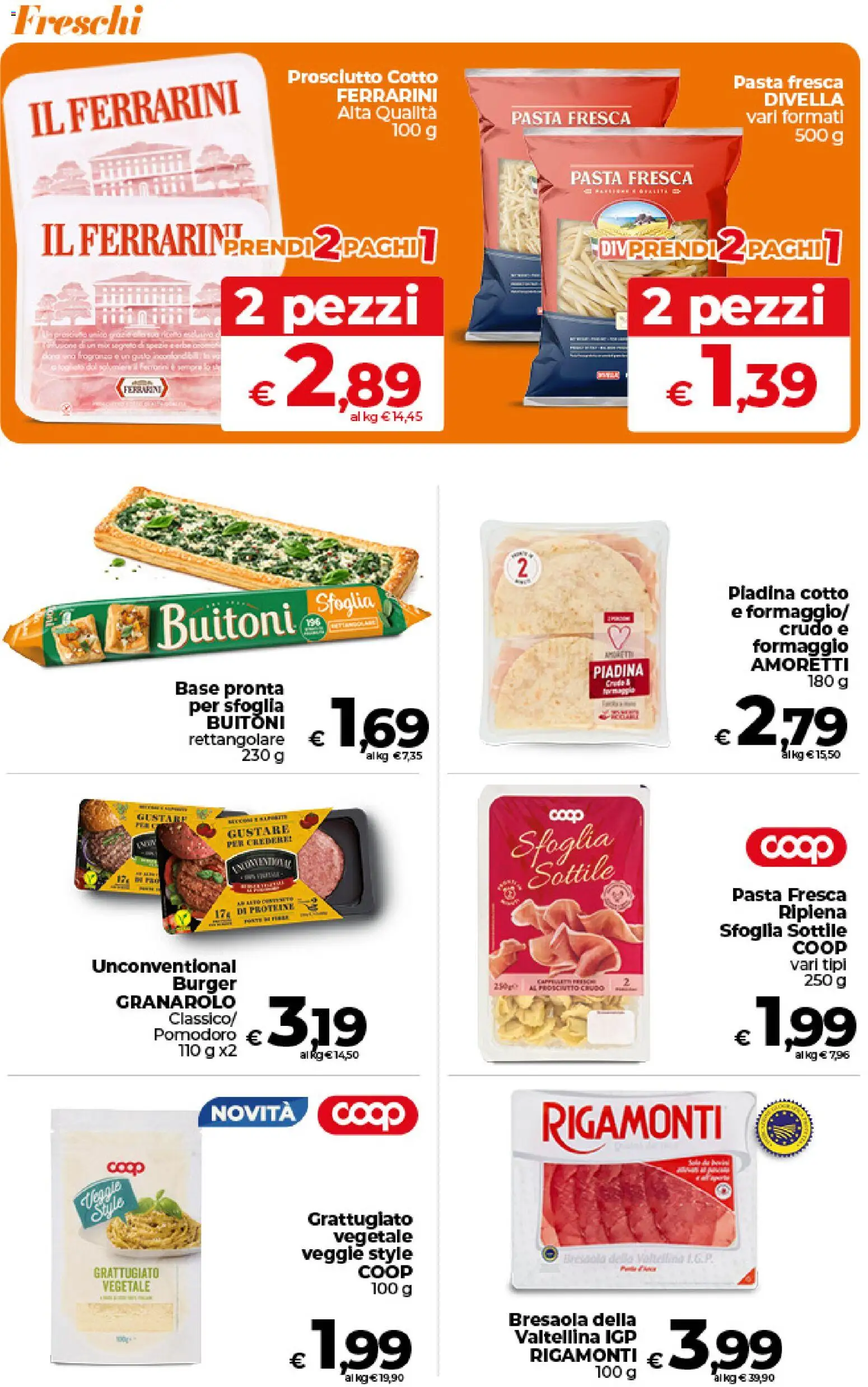 Volantino Ipercoop del 09.06.2026 | Pagina: 18 | Prodotti: Prosciutto Cotto, Pomodoro, Prosciutto, Pasta