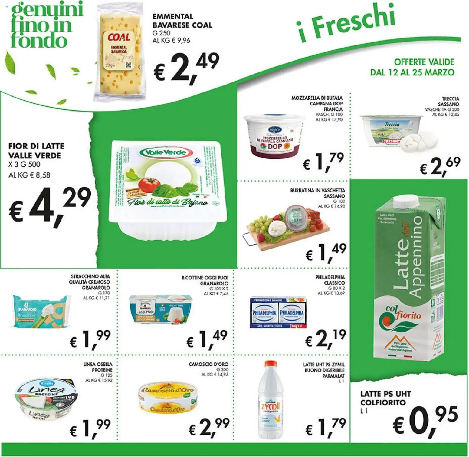 Volantino Coal del 12.03.2026 | Pagina: 8 | Prodotti: Mozzarella, Latte, Stracchino, Emmental