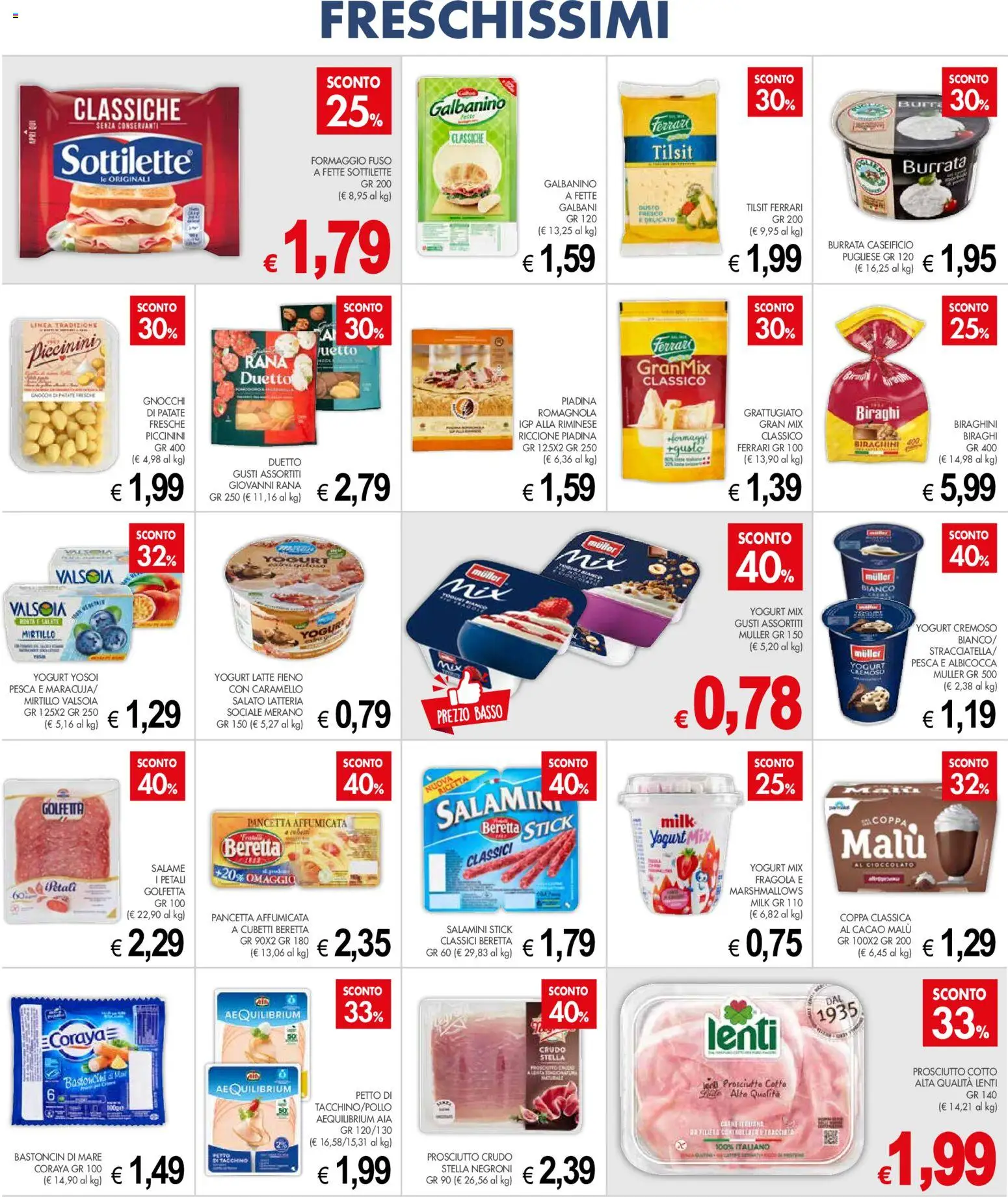 Volantino Presto Fresco del 31/08/2026 | Pagina: 5 | Prodotti: Patate, Prosciutto, Pesca, Yogurt cremoso