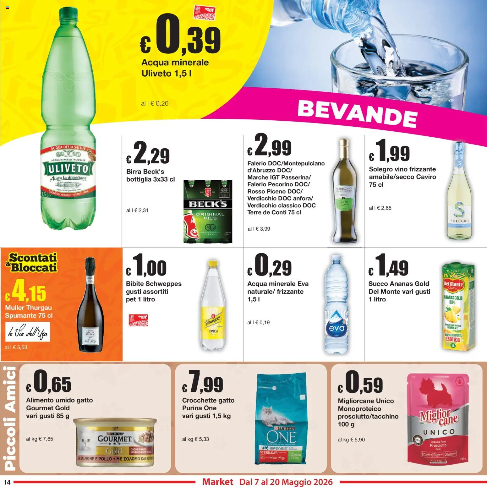 Volantino Sì con Te del 07.05.2026 | Pagina: 14 | Prodotti: Ananas, Crocchette, Bibite, Bottiglia