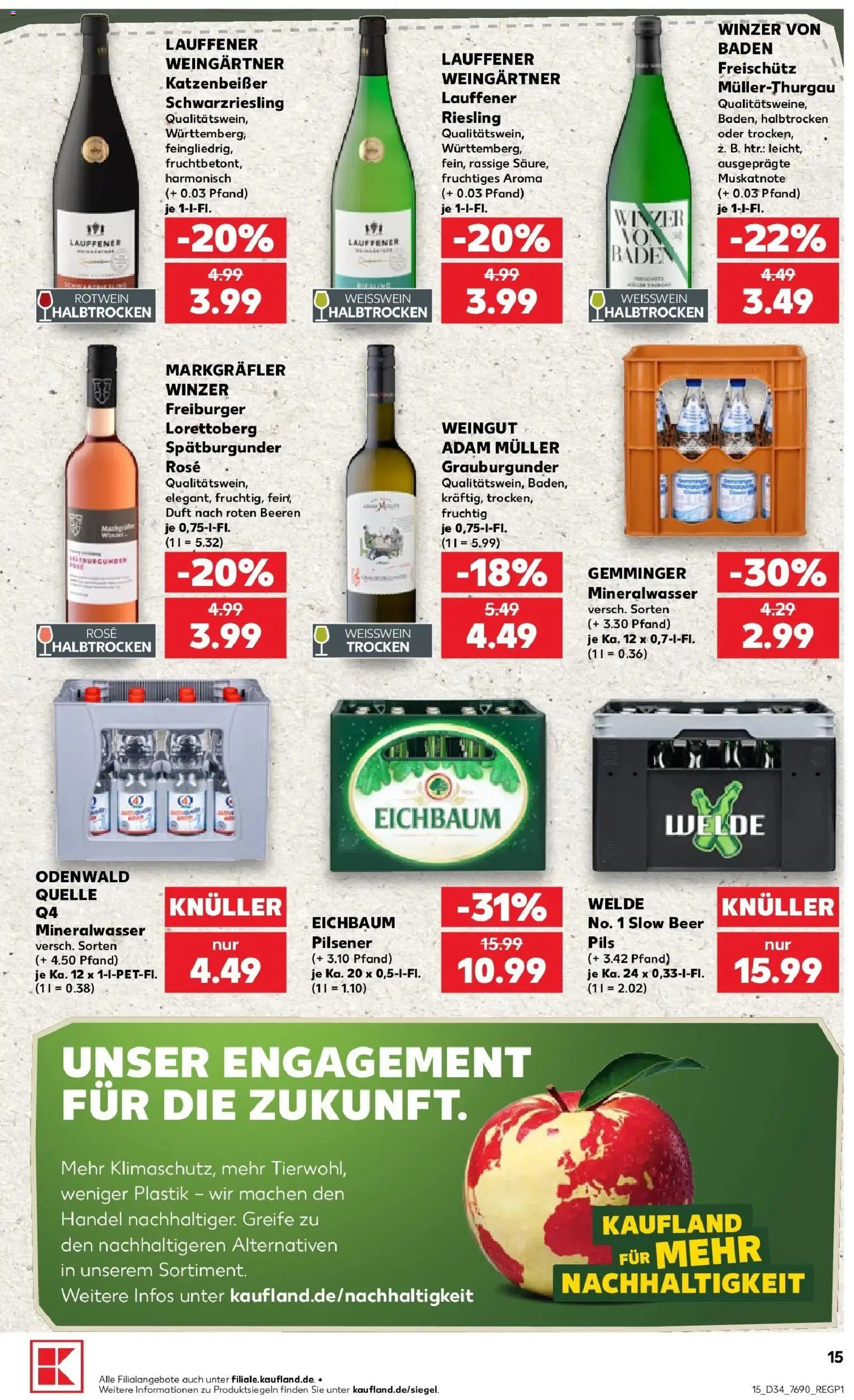 Prospekt Kaufland ab 20.08.2026 » Angebote Online zum Blättern | Seite: 15 | Produkte: Weißwein, Rotwein, Pils, Duft