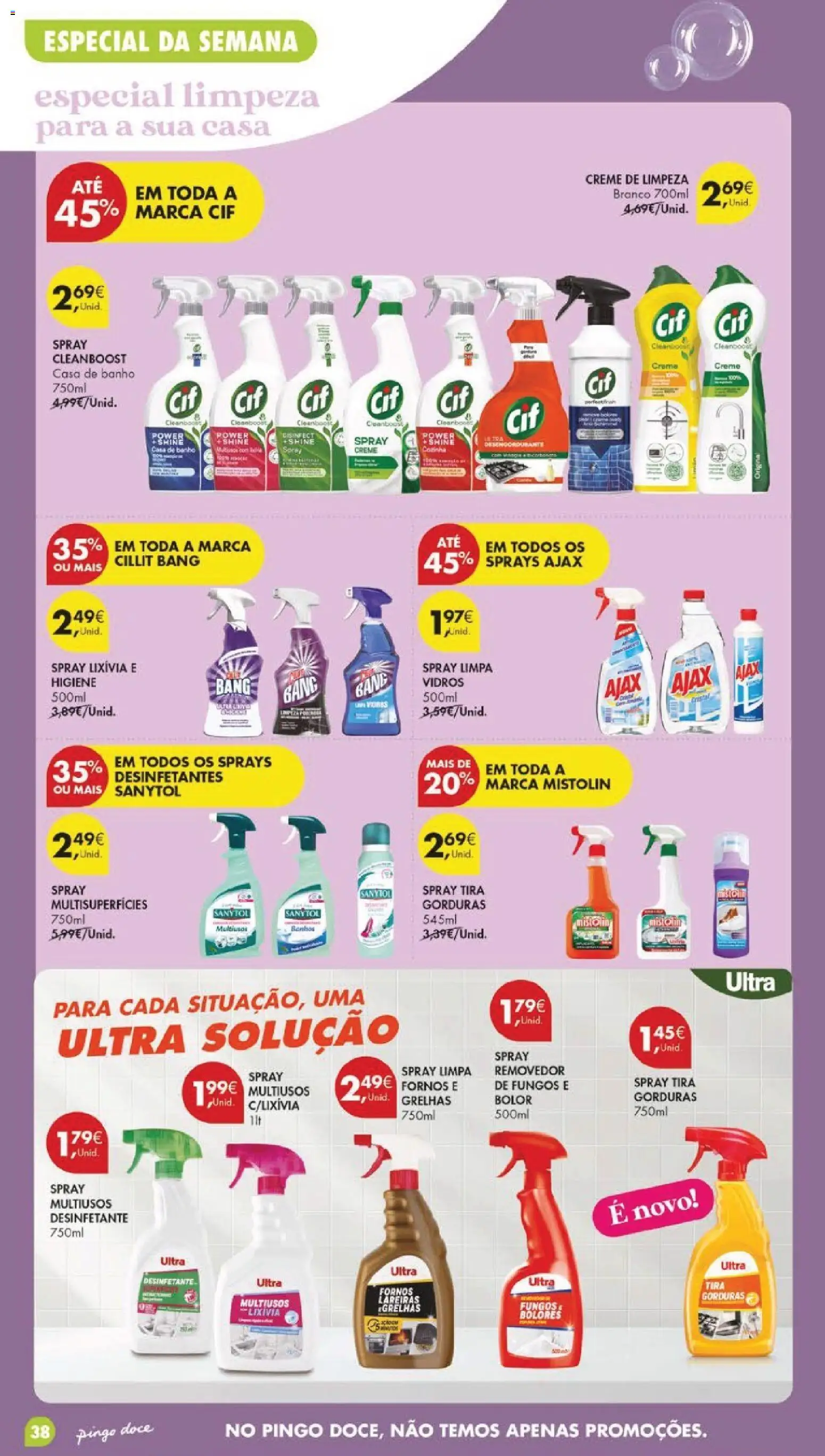 Pingo Doce folheto │ válido de 05.05.2026 | Página: 42 | Produtos: Limpa vidros, Casa de banho, Banho, Creme