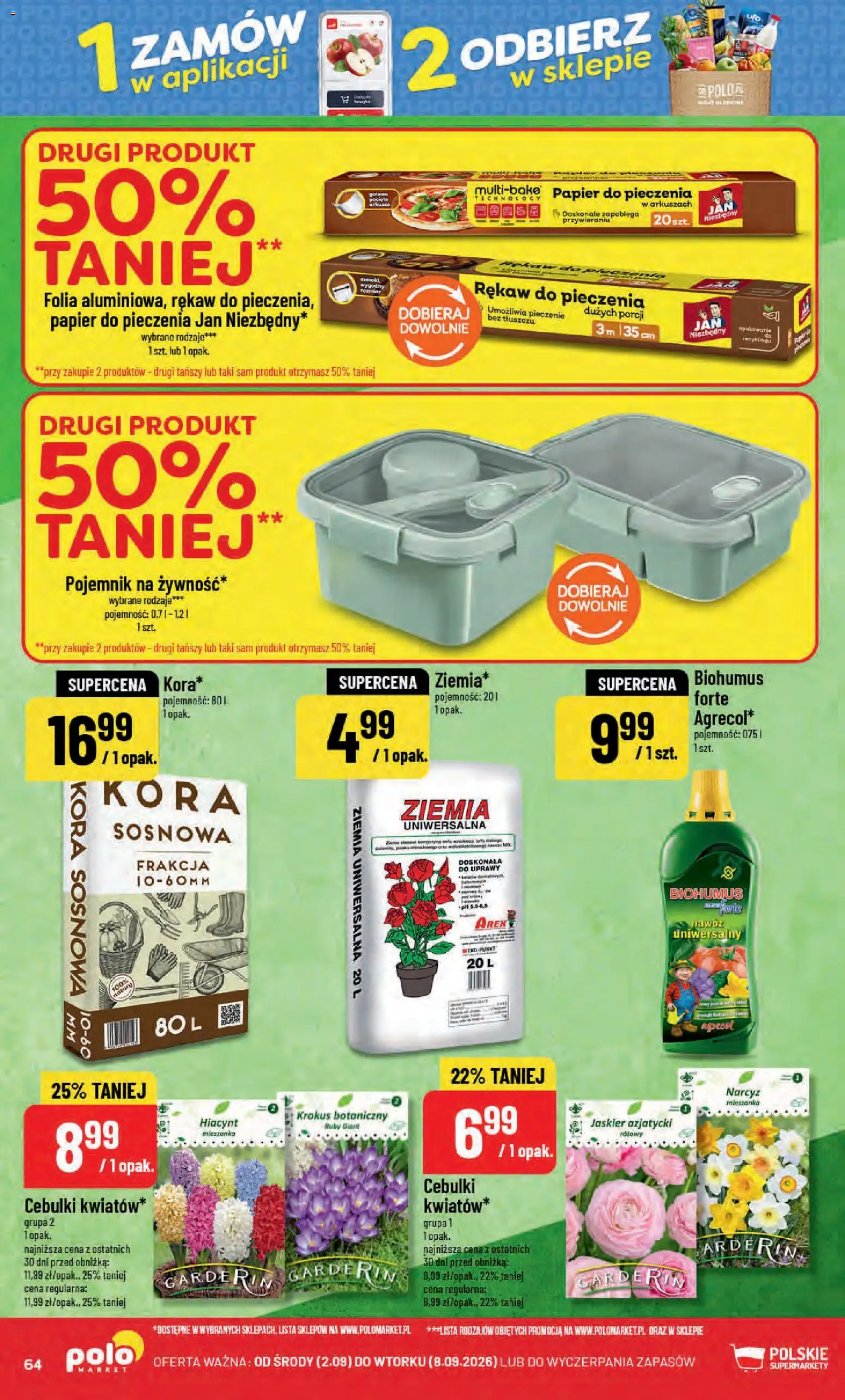 POLOmarket gazetka od 02.09.2026 | Strona: 64 | Produkty: Ziemia, Rękaw do pieczenia, Nawóz, Folia