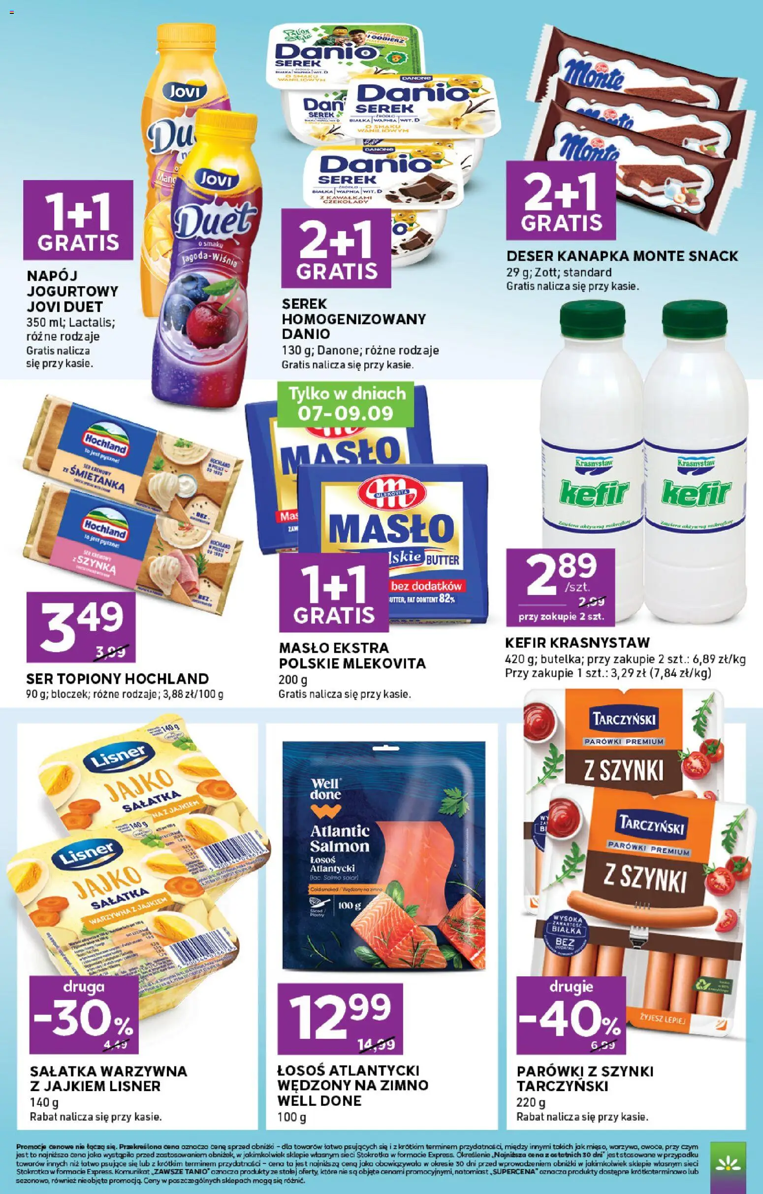 Stokrotka gazetka - Express od 03.09.2026 | Strona: 4 | Produkty: Czekolady, Kefir, Parówki z szynki, Kefir Krasnystaw