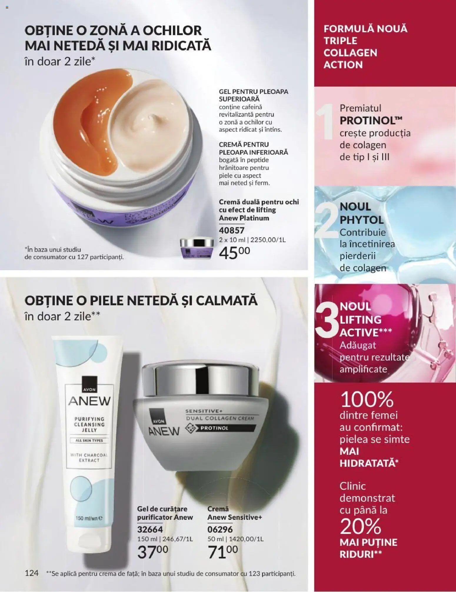 Noul catalog Avon – valabil de la 01.09.2026 | Pagină: 124 | Produse: Gel de curățare, Aplică, Active, Tip