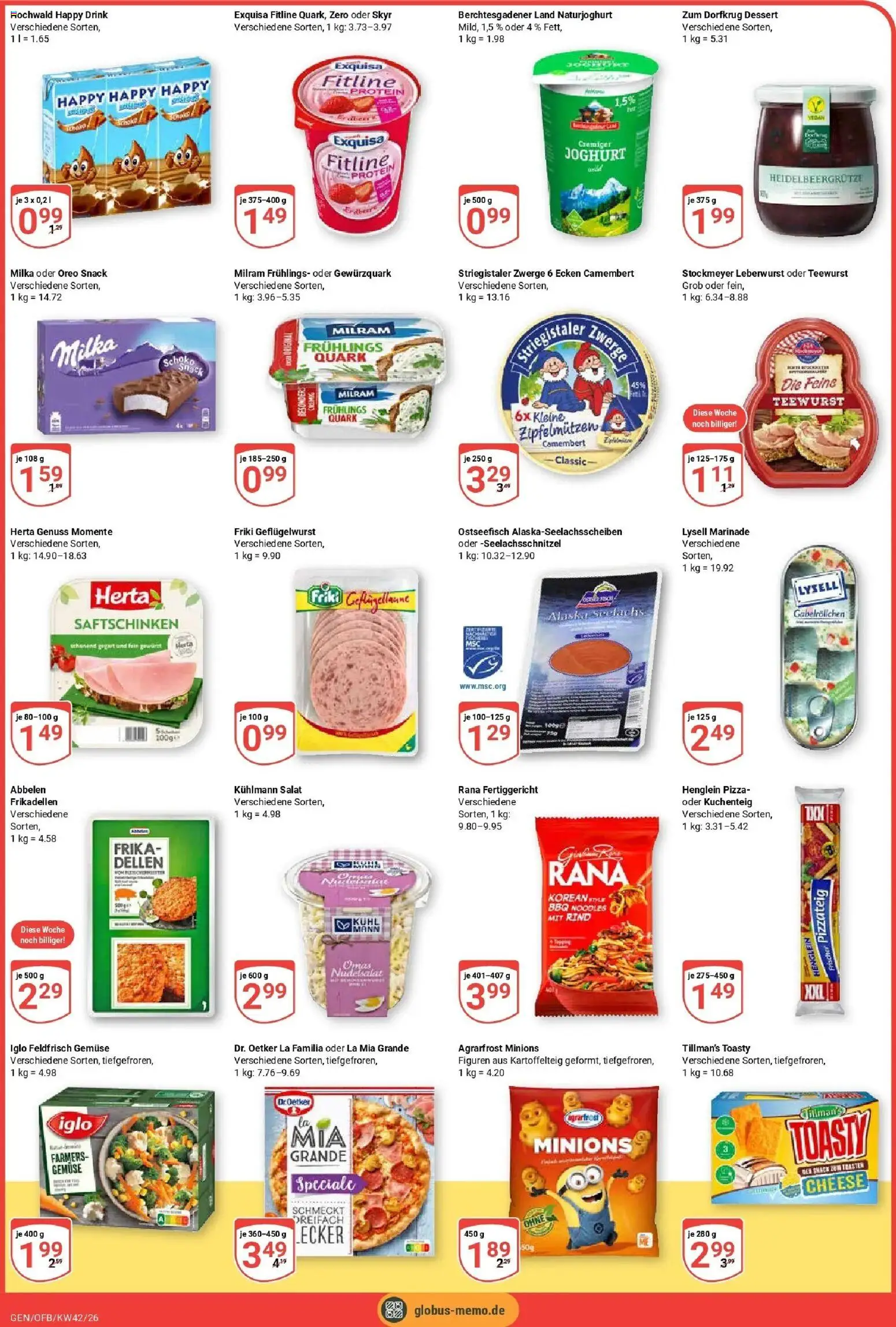 Globus Prospekt Gensingen (ab 12.10.2026) » Angebote online | Seite: 3 | Produkte: Iglo, Gemüse, Pizza, Salat