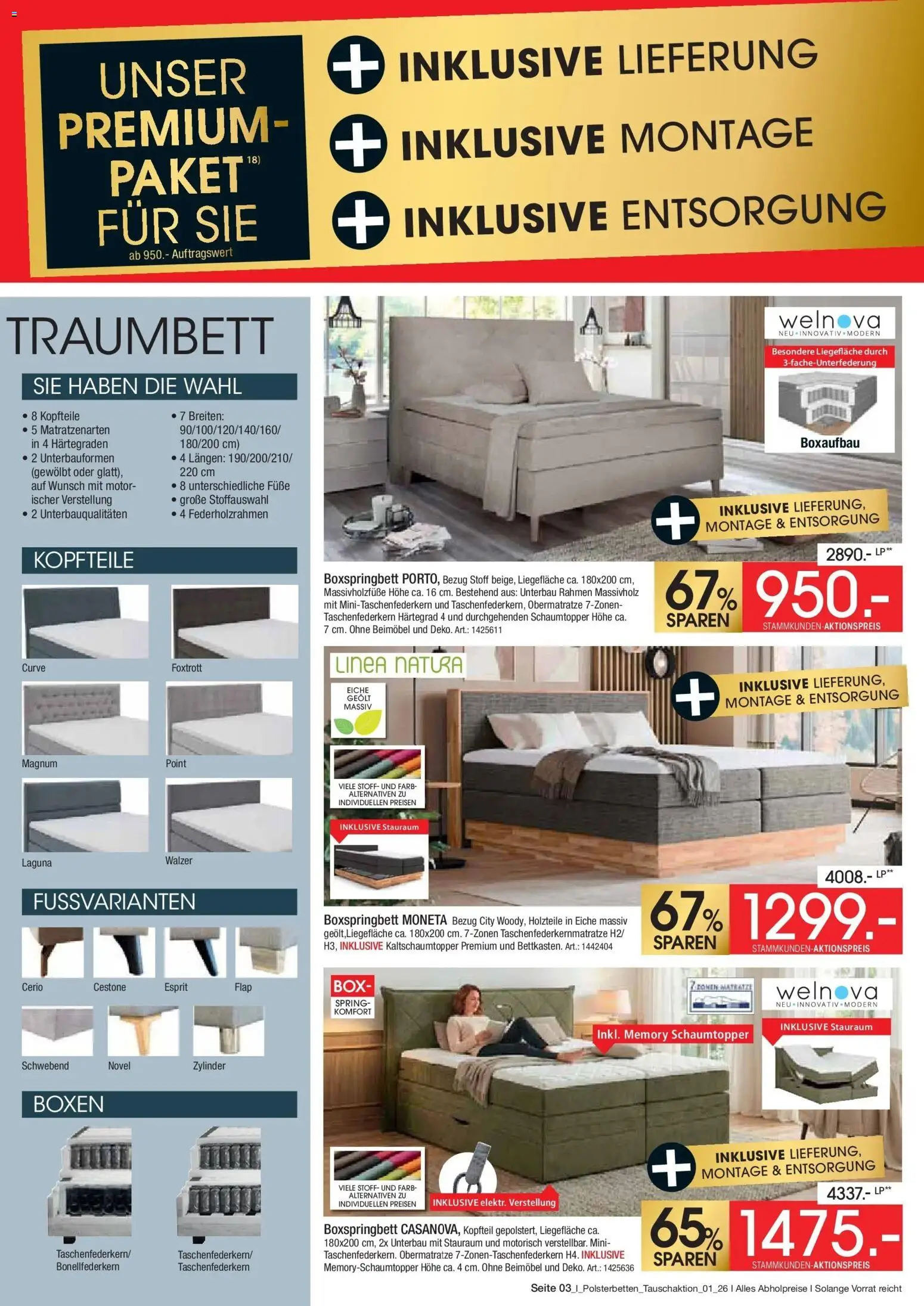 Zurbrüggen Polster & Boxspringbetten Tauschaktion – gültig ab 08.05.2026 | Seite: 3 | Produkte: Boxspringbett, Box