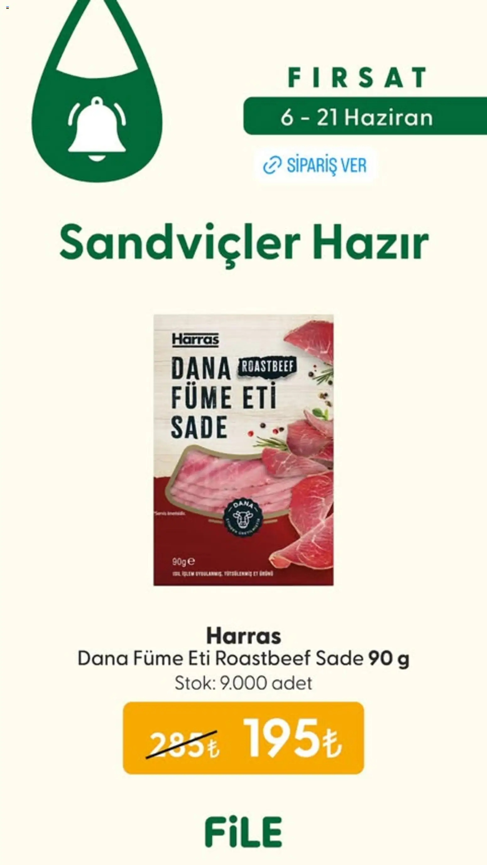 File Market İndirim - 06.06.2026 tarihinden itibaren geçerlidir | Sayfa: 1 | Ürünler: Dana füme