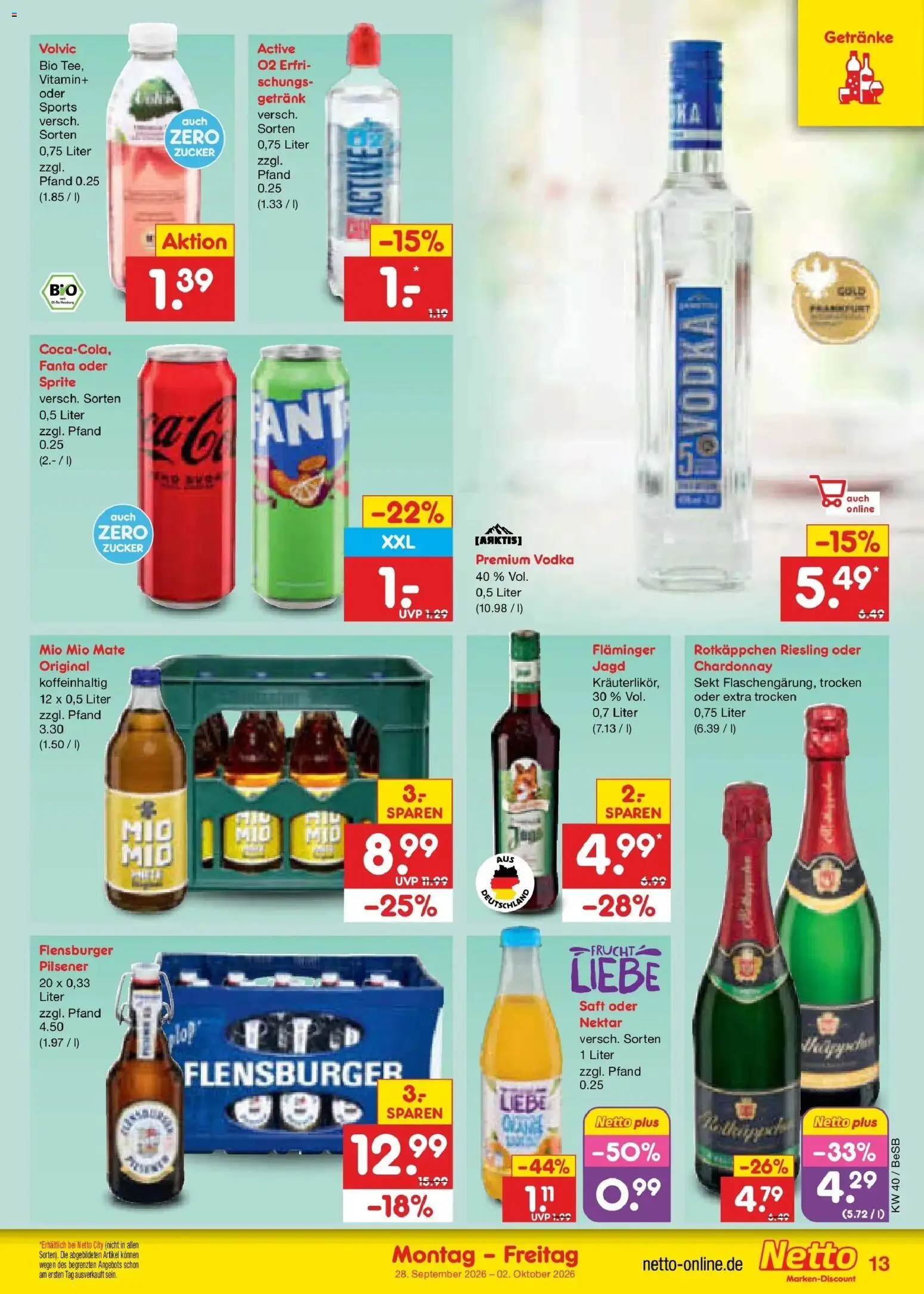 Netto Marken-Discount Prospekt Kremmen – gültig ab 28.09.2026 | Seite: 19 | Produkte: Sprite, Sekt, Zucker, Saft
