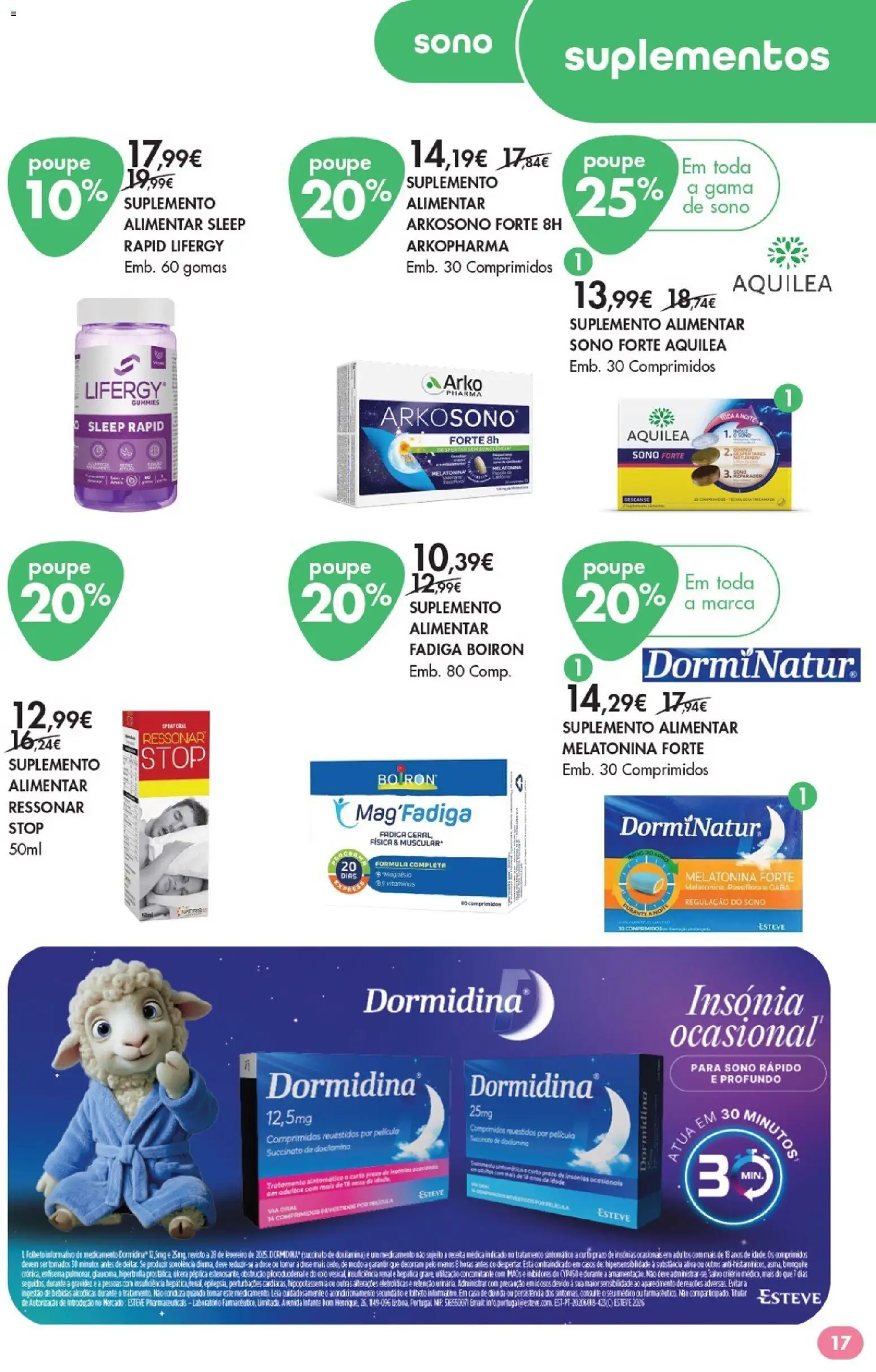 Pingo Doce -  Bem Estar Especial Beleza Lojas │ válido de 15/09/2026 | Página: 17 | Produtos: Bebidas, Melatonina, Gomas