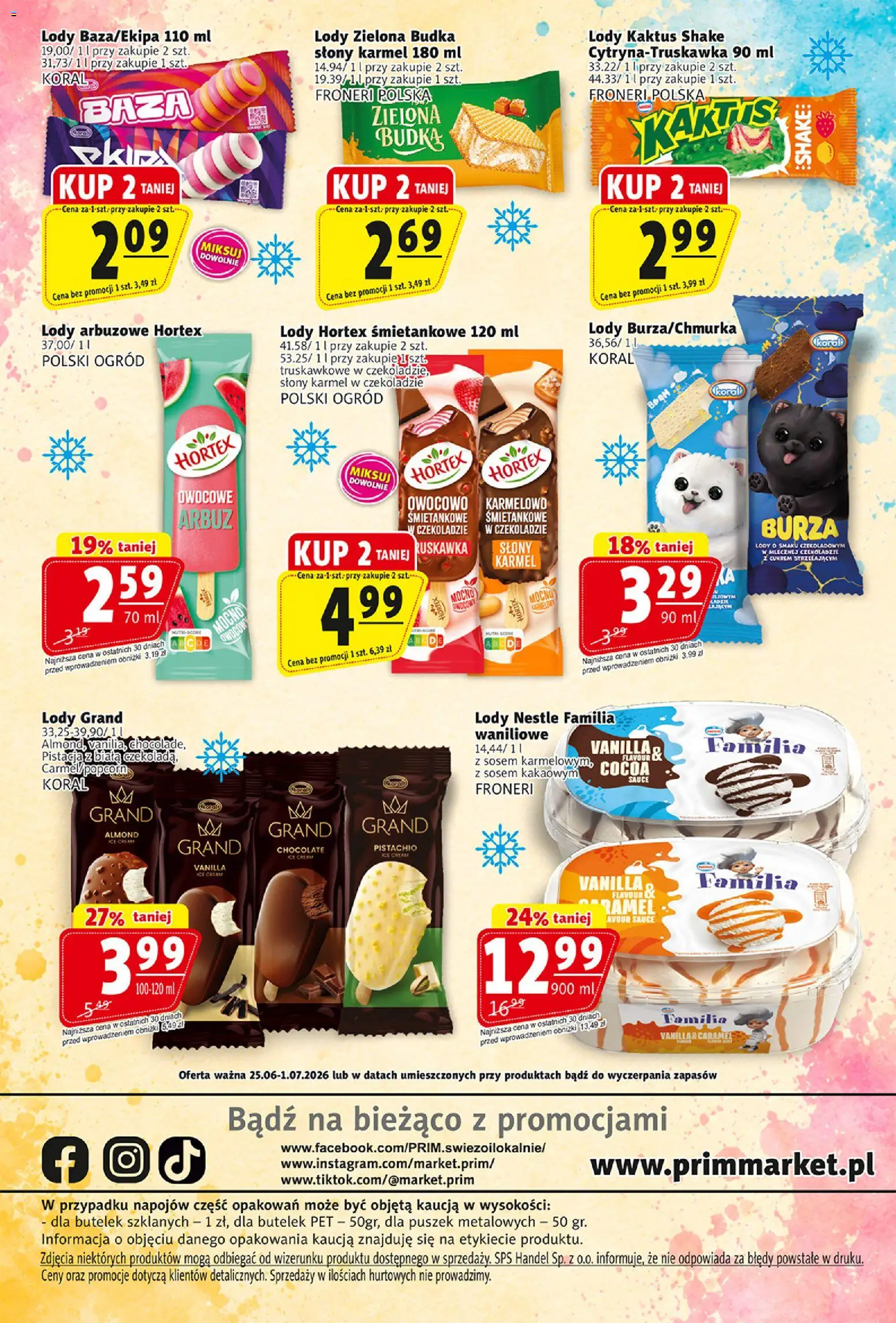 Prim Market gazetka od 25.06.2026 | Strona: 16 | Produkty: Arbuz, Lody Kaktus, Lody
