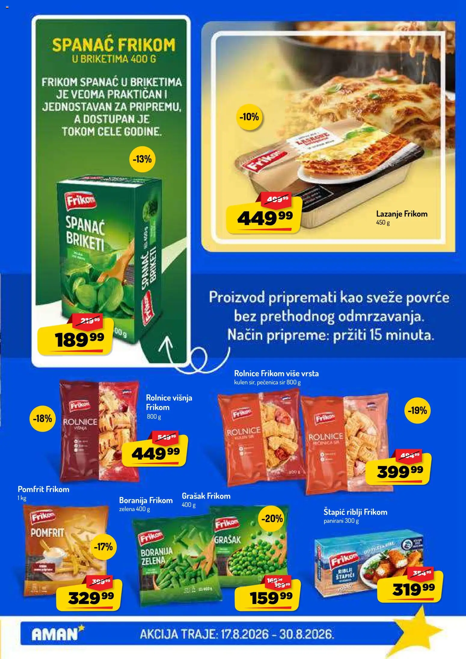 Aman katalog - važi od 17.08.2026 | Strana: 11 | Proizvode: Spanać, Boranija, Briketi, Pečenica