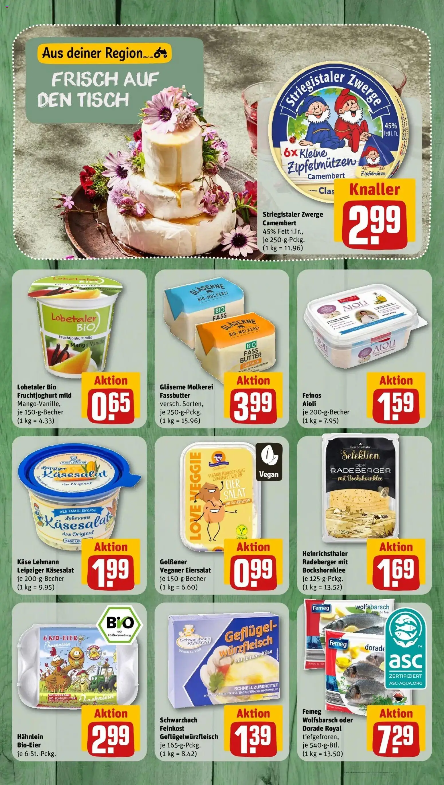 REWE Prospekt ab 12.10.2026 zum Blättern » Angebote | Seite: 10 | Produkte: Dorade, Butter, Tisch, Mango