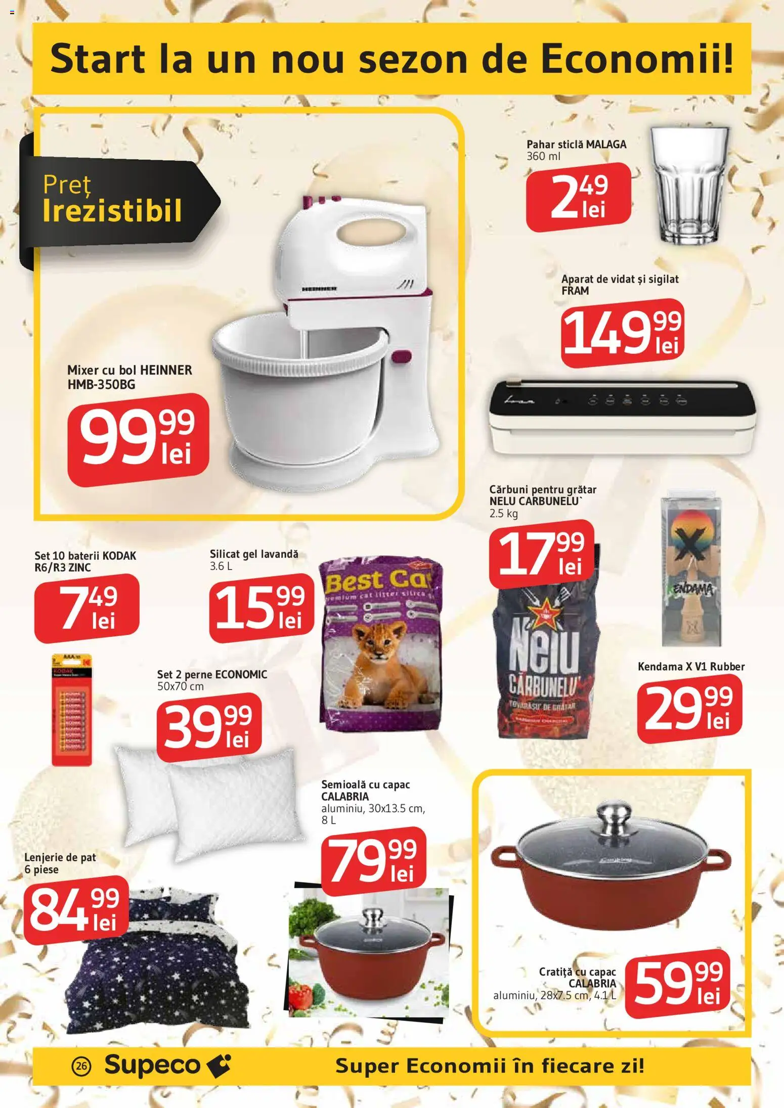 Noul catalog Supeco – valabil de la 03.09.2026 | Pagină: 26 | Produse: Mixer, Bol, Lenjerie de pat, Best