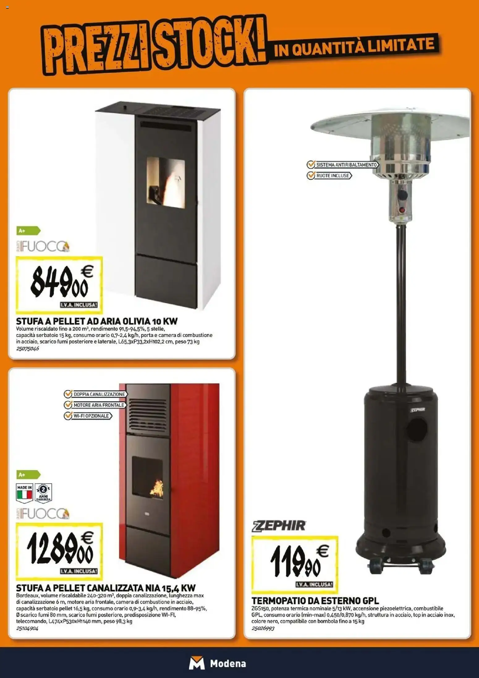 Nuovo TECNOMAT catalogo Modena dal 29/10/2026 > offerte anteprima 🛍️ | Pagina: 9 | Prodotti: Pellet, Porta, Stufa a pellet, Stufa