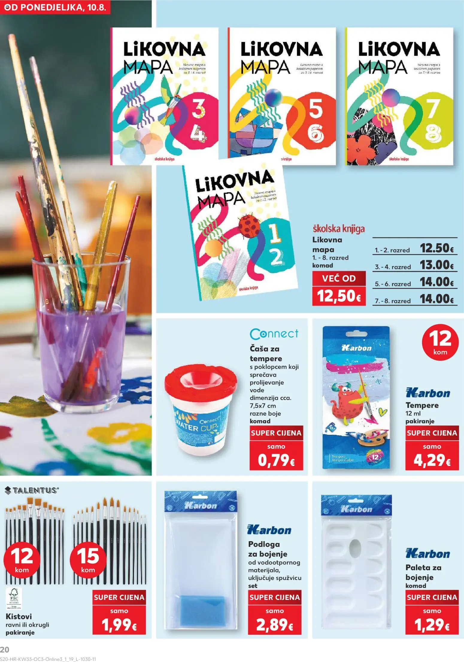Kaufland katalog | vrijedi od 10.08.2026 | Stranica: 20 | Proizvodi: Paleta, Podloga, Knjiga, Tempere