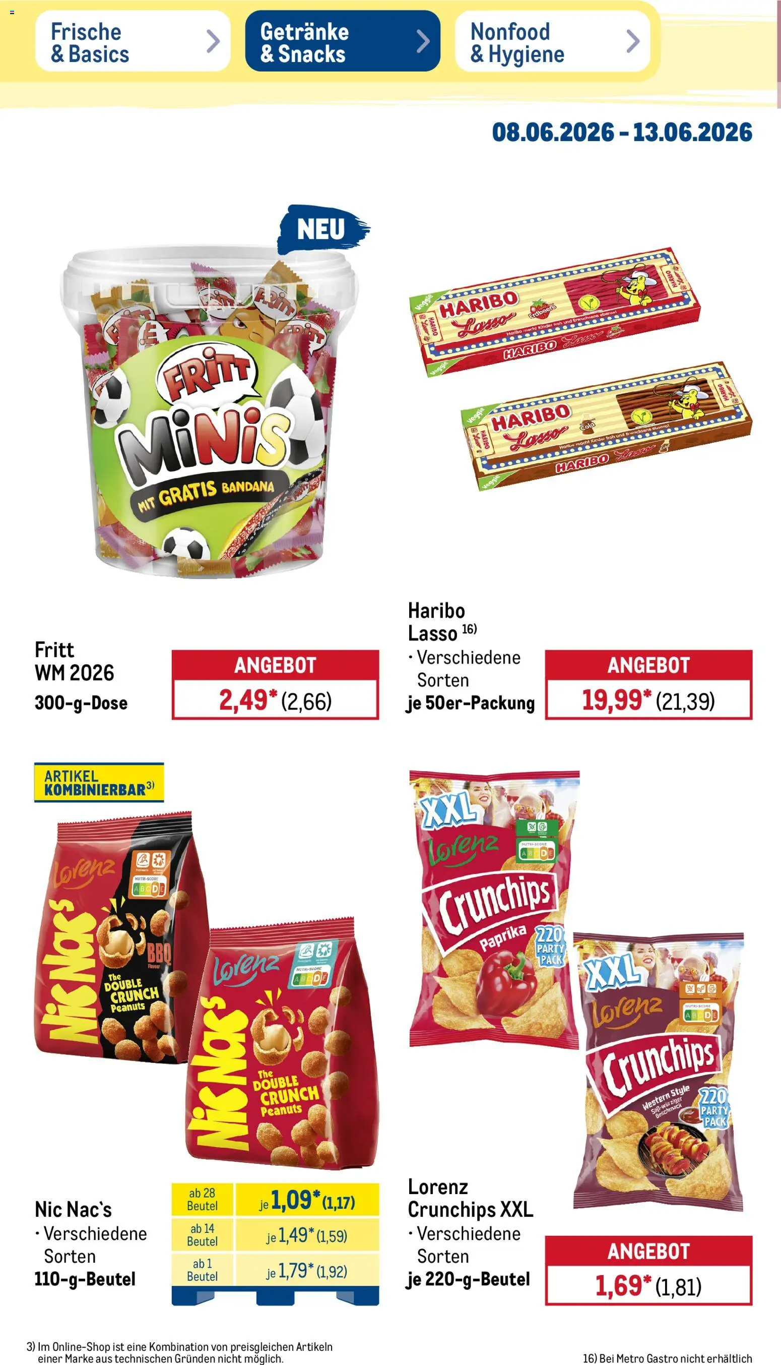 Metro Prospekt – gültig ab 08.06.2026 | Seite: 26 | Produkte: Haribo, Cola, Paprika