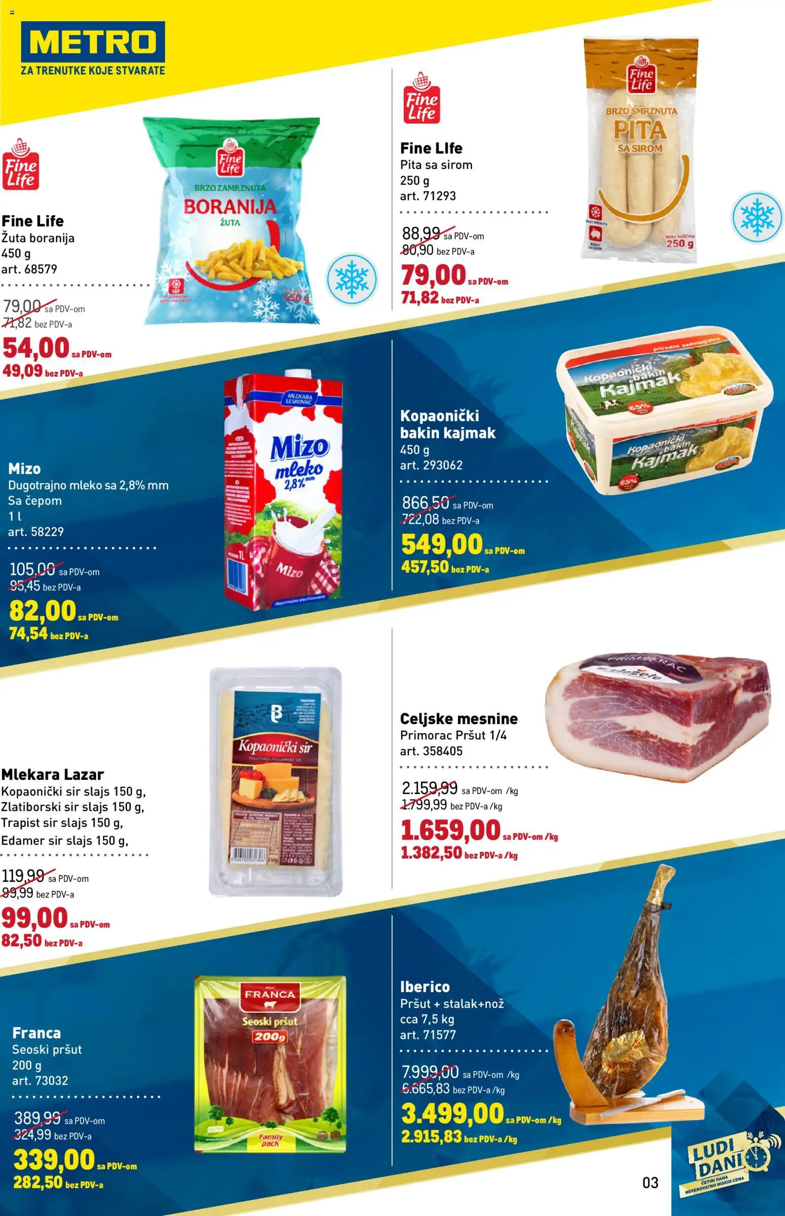 Metro katalog - važi od 21.05.2026 | Strana: 3 | Proizvode: Trapist sir, Boranija, Dugotrajno mleko, Mleko
