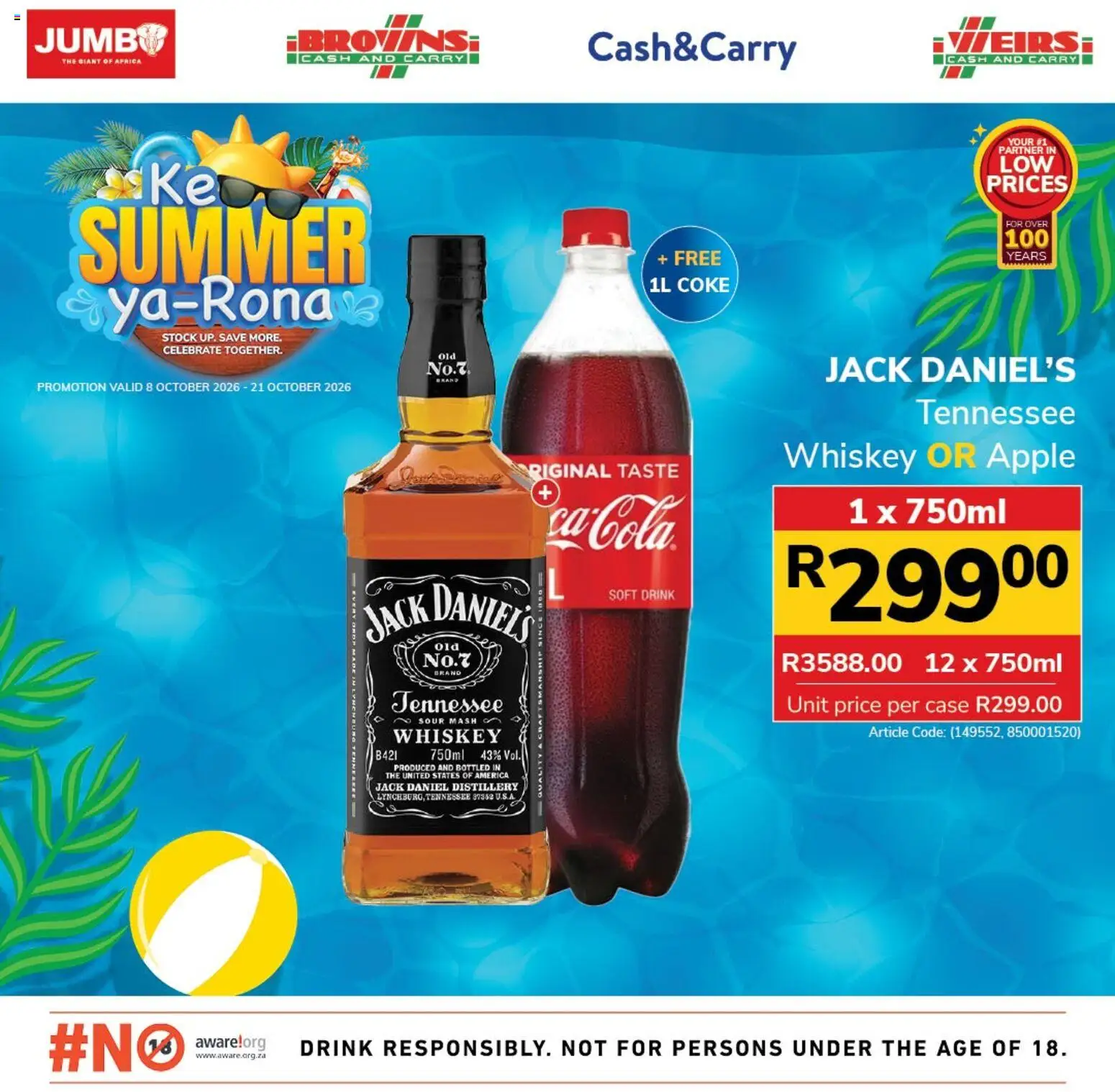 New Jumbo catalogue – valid from 08/10/2026 | Page: 4 | Products: Case, Coke, Whiskey, Stock