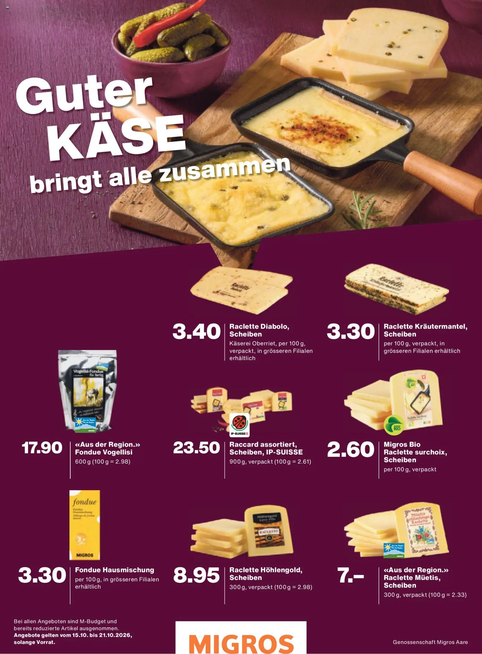 Migros aktionen Magazine – gültig ab 14.10.2026 | Seite: 38