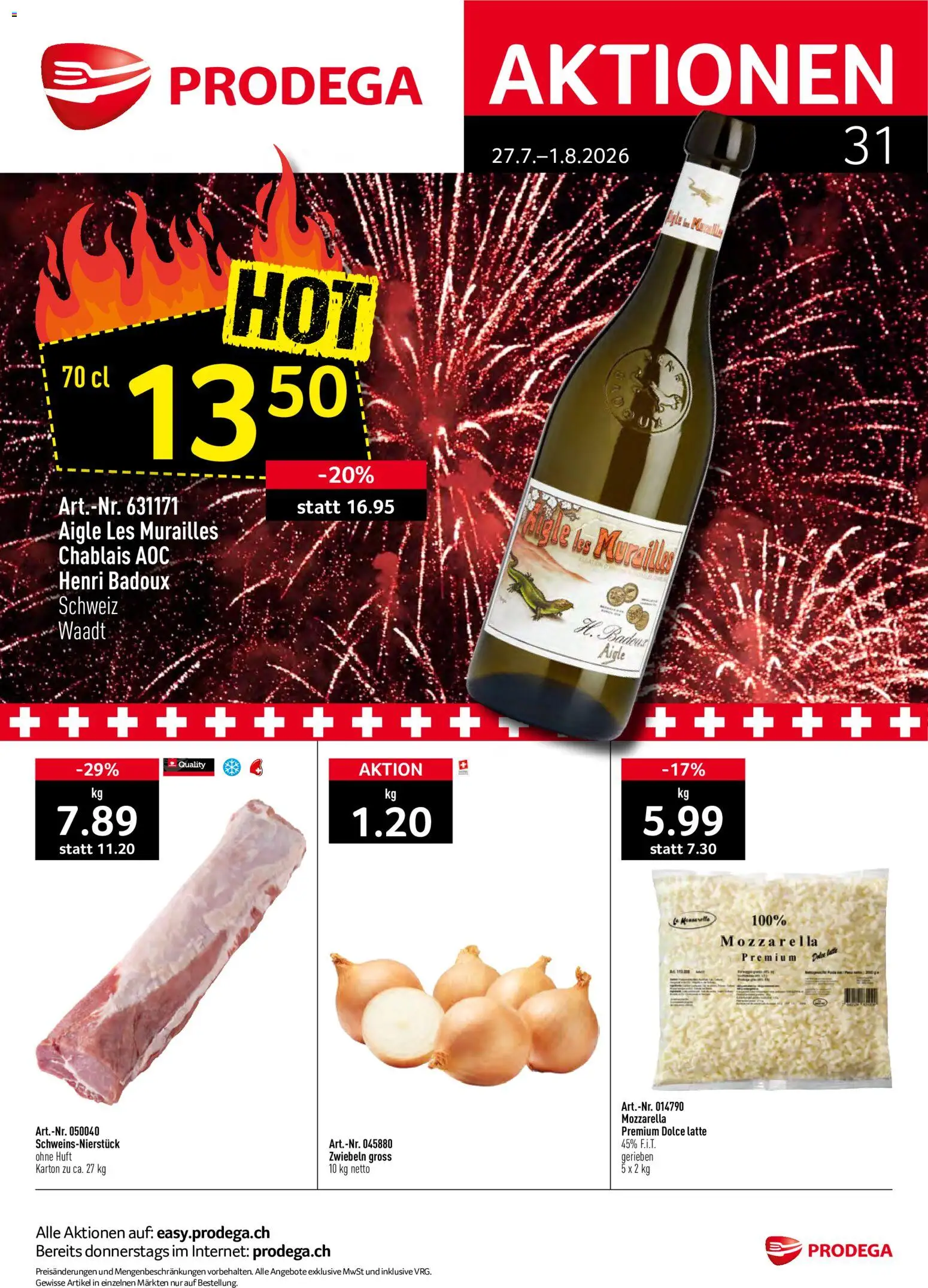 Prodega aktionen – gültig ab 27.07.2026 | Seite: 1 | Produkte: Zwiebeln
