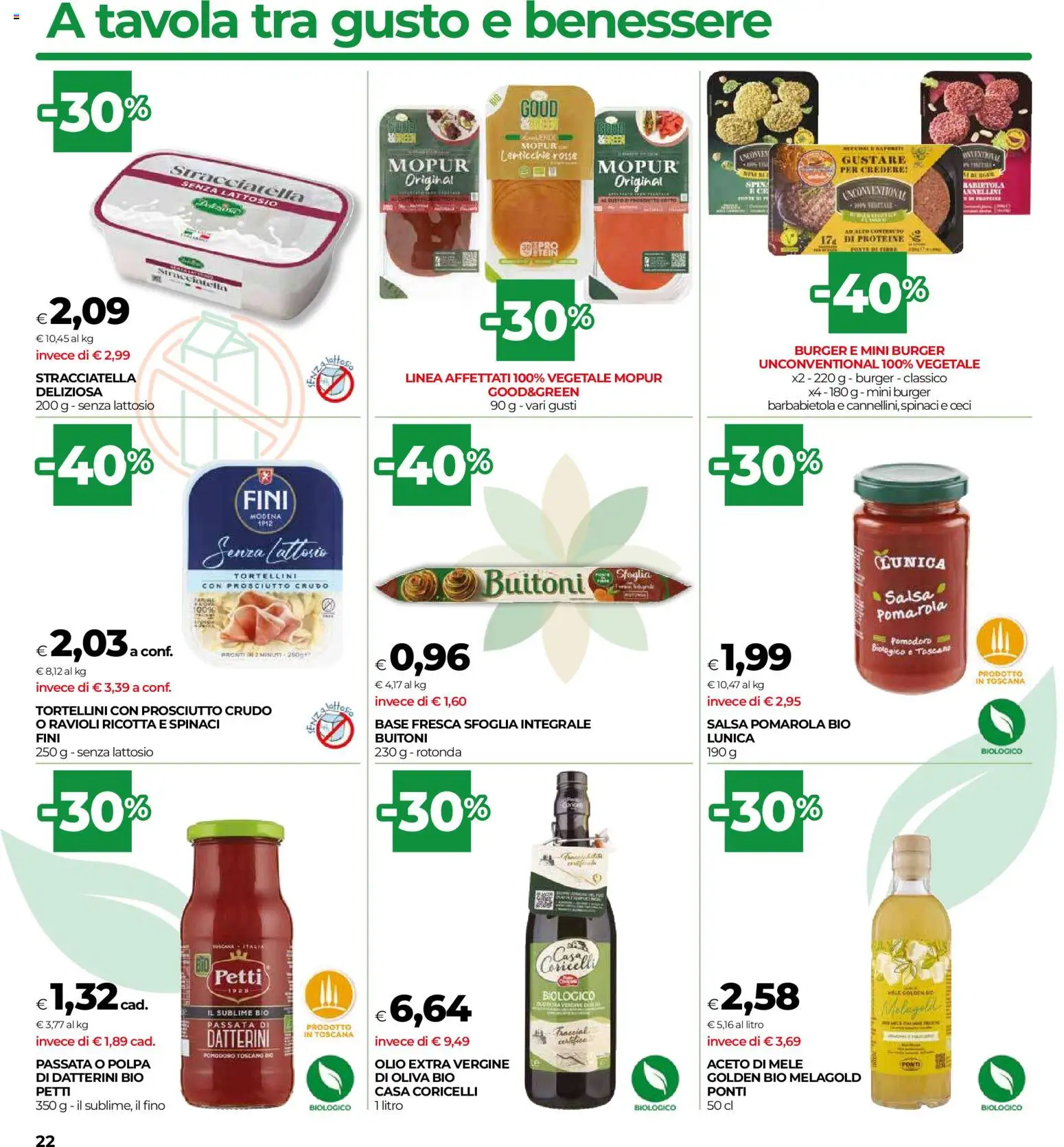 Volantino COOP del 16/07/2026 | Pagina: 22 | Prodotti: Prosciutto Crudo, Pomodoro, Prosciutto, Aceto