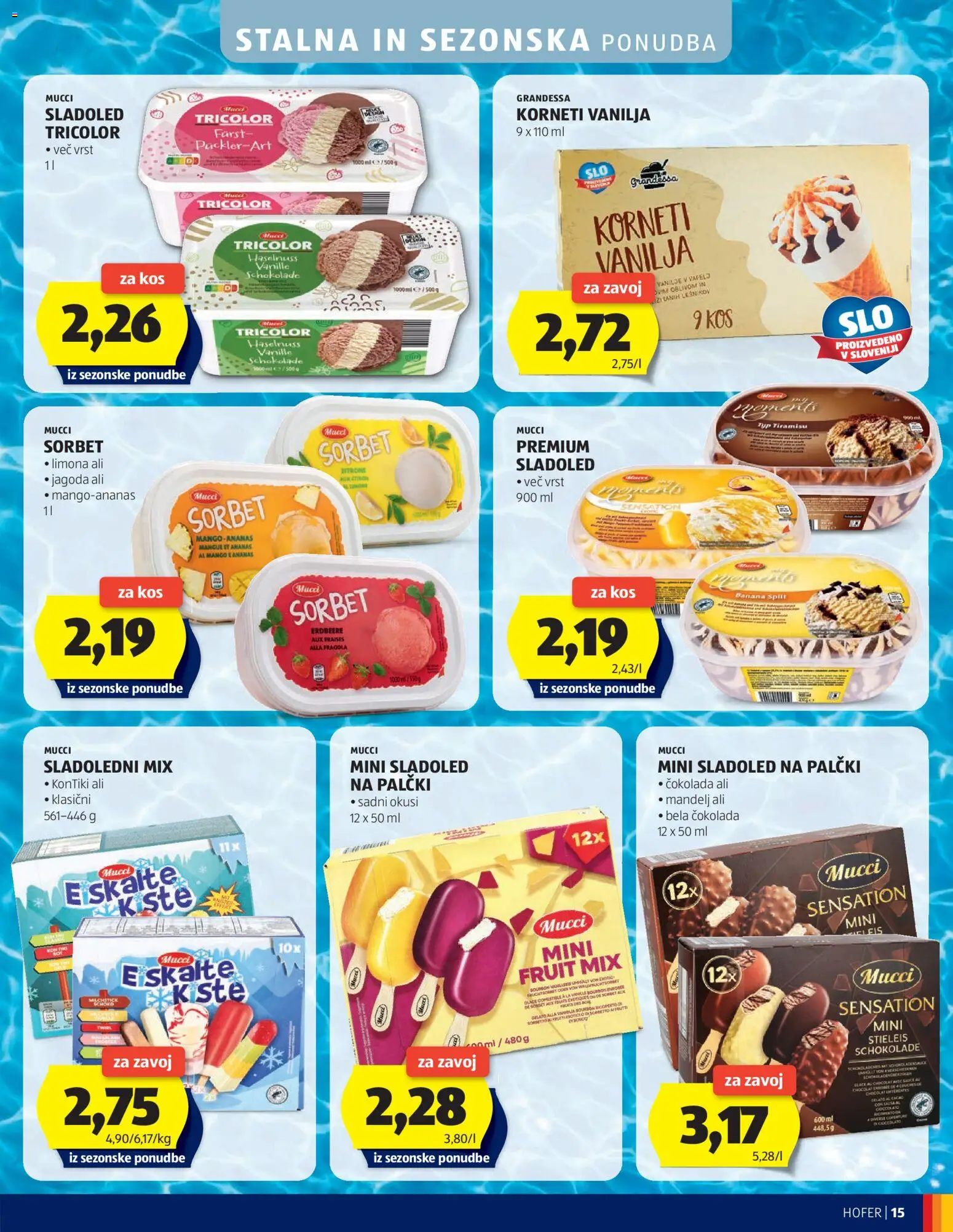Hofer SI katalog | vrijedi od 26.08.2026 | Stranica: 15 | Proizvodi: Zavoj, Ananas, Mango, Tiramisu