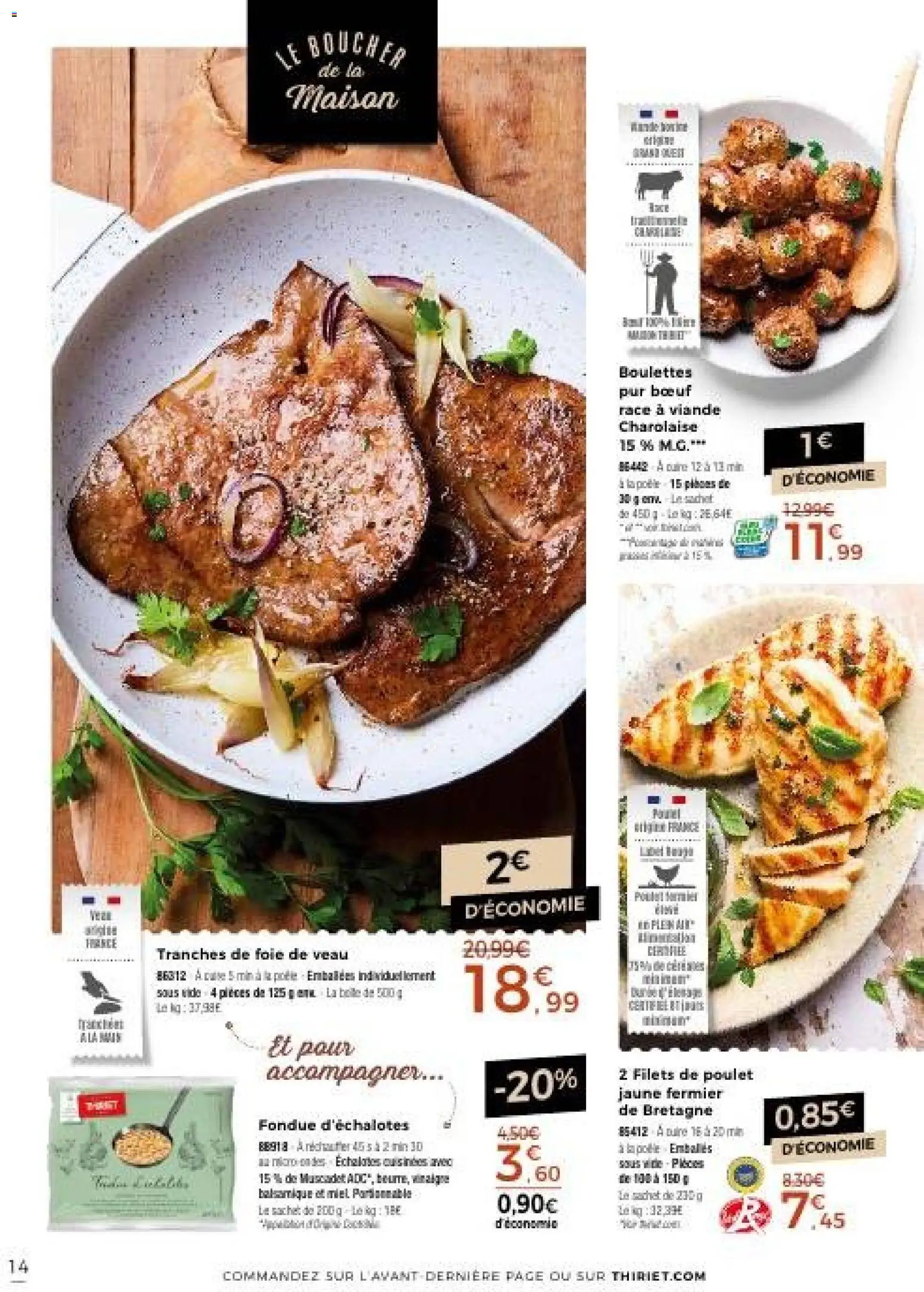 {H1} | Page: 14 | Produits: Échalotes, Poulet, Miel, Foie