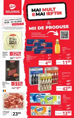 Ofertele Selgros valabile de la 18.09.2026