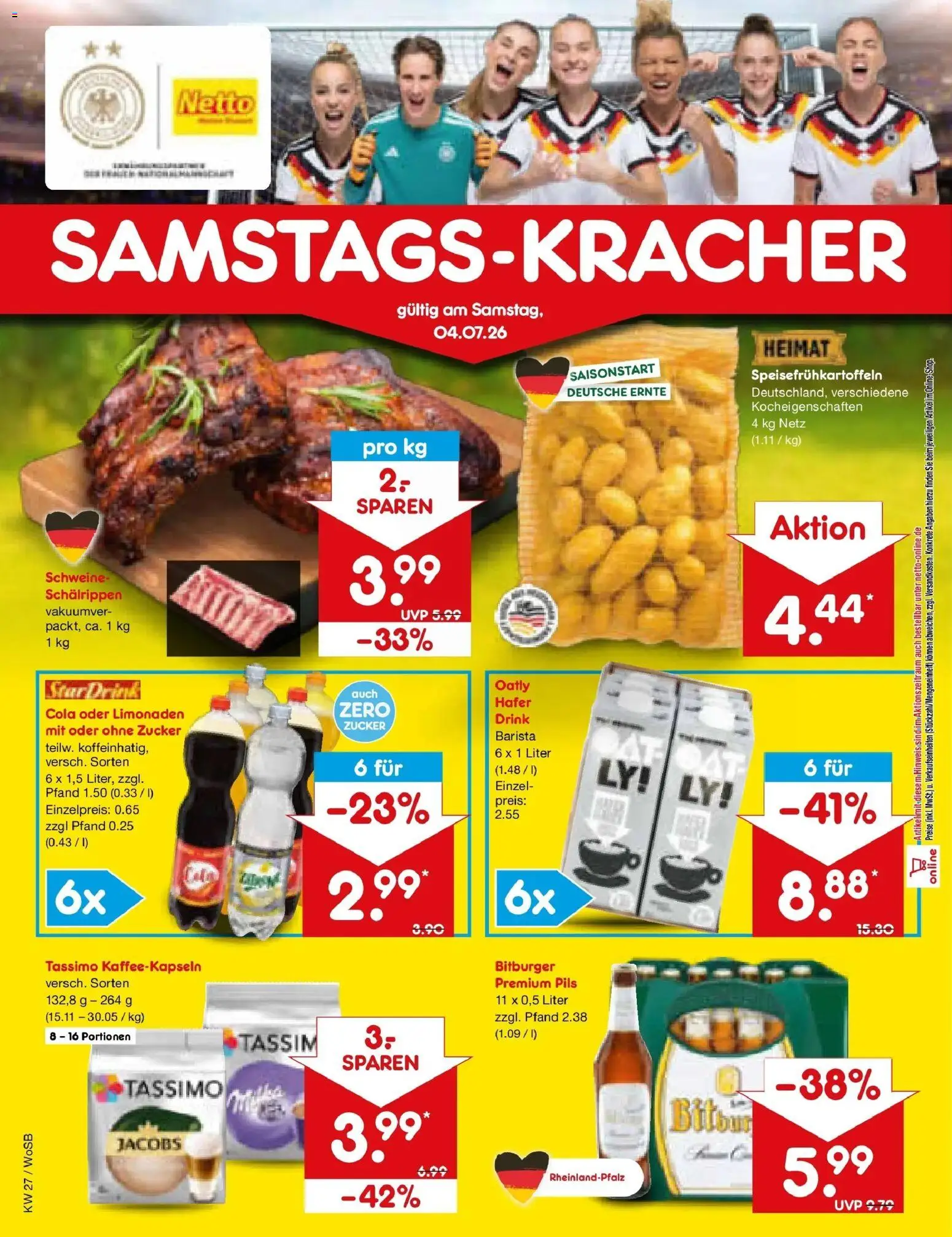 Netto Marken-Discount Prospekt Mannheim – gültig ab 28.06.2026 | Seite: 68 | Produkte: Bitburger, Cola, Zucker, Oatly