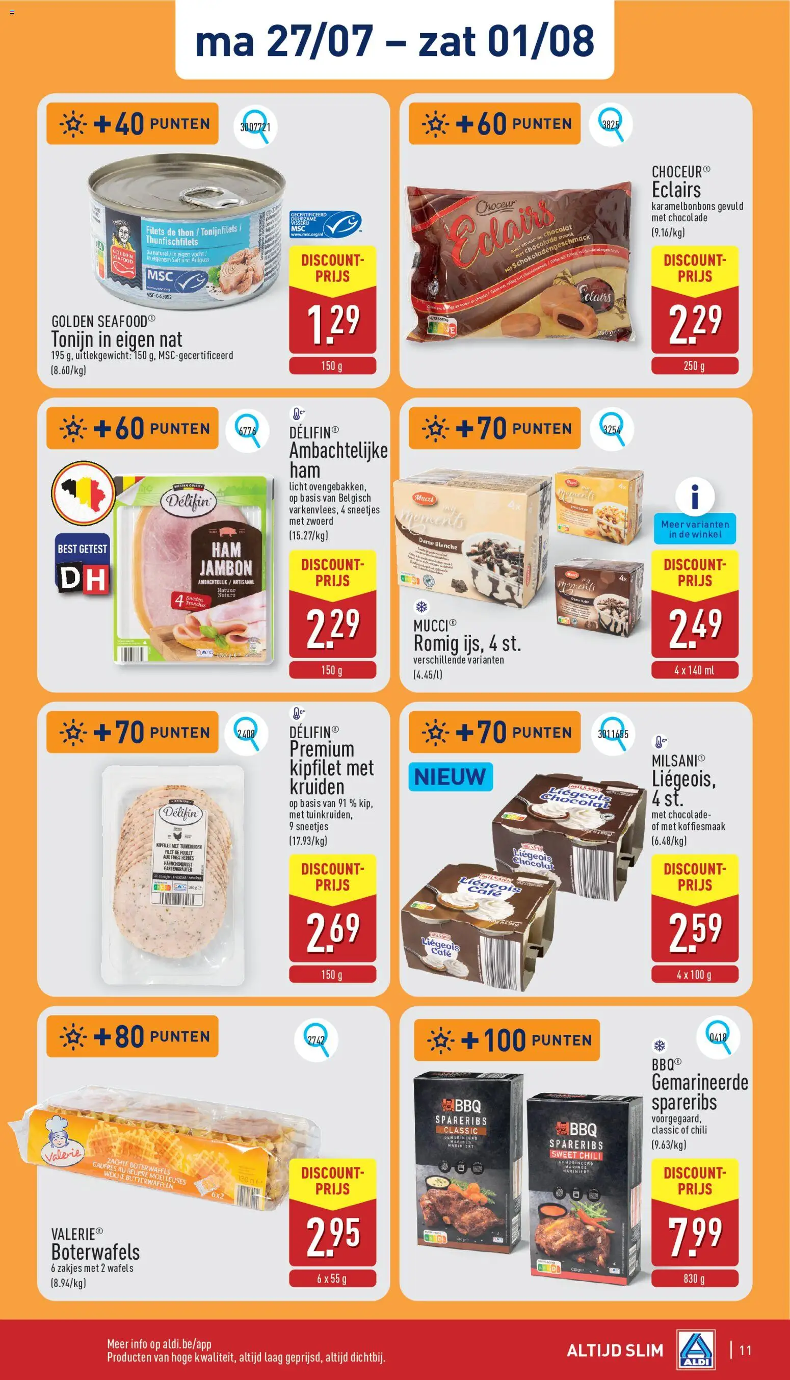 {H1} | Pagina: 11 | Producten: Ham, Tonijn, Pudding, Chocolade