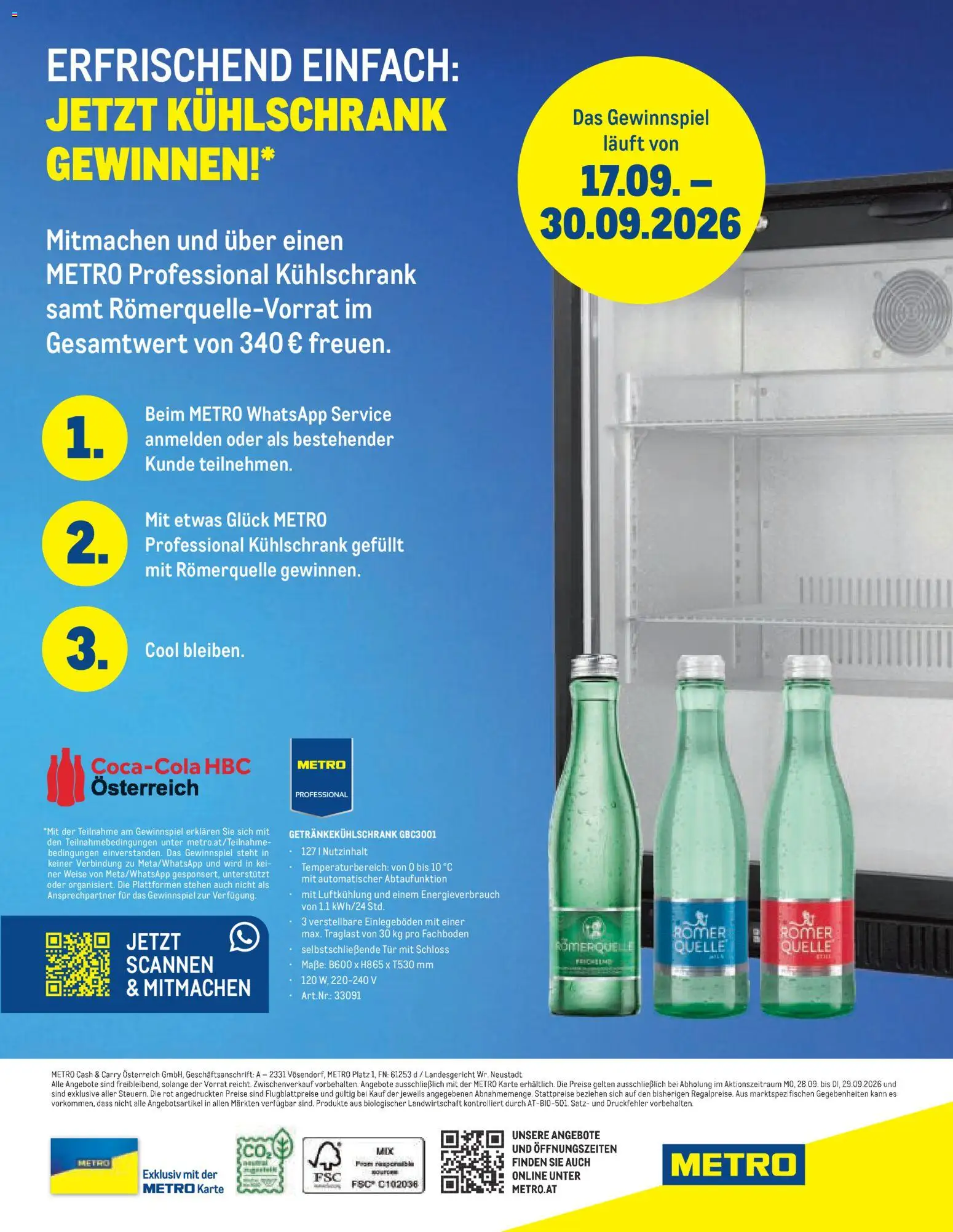 Metro angebote Cash Back gültig ab 28.09.2026 | Seite: 2 | Produkte: Kühlschrank