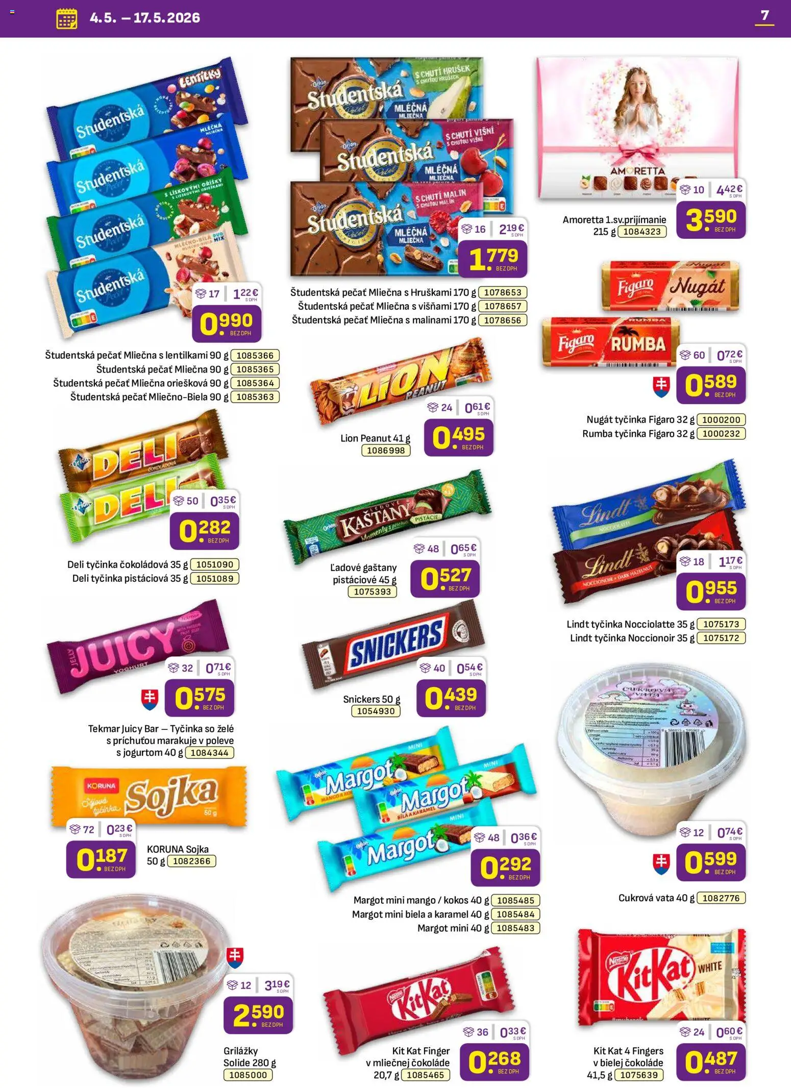 Nové Libex akcie – leták je platný od 04.05.2026 | Strana: 7 | Produkty: Gaštany, Mango, Pistácie, Višne