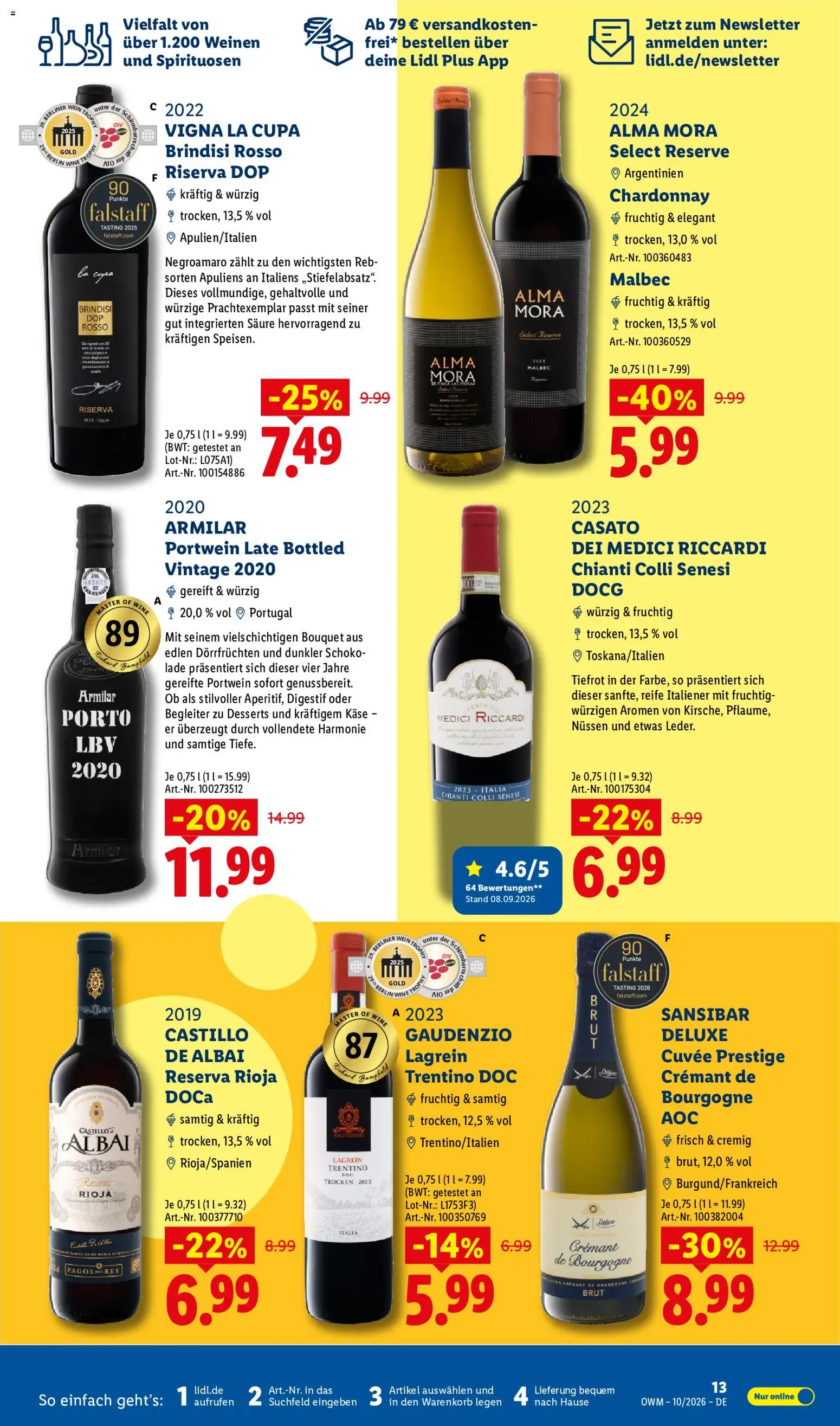 Lidl Wein & Spirituosen – gültig ab 01.10.2026 | Seite: 13
