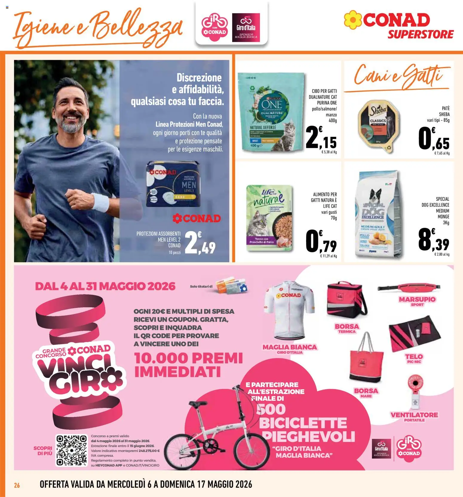 Volantino Conad del 06.05.2026 | Pagina: 26 | Prodotti: Paté, Tè, Borsa termica, T-shirt