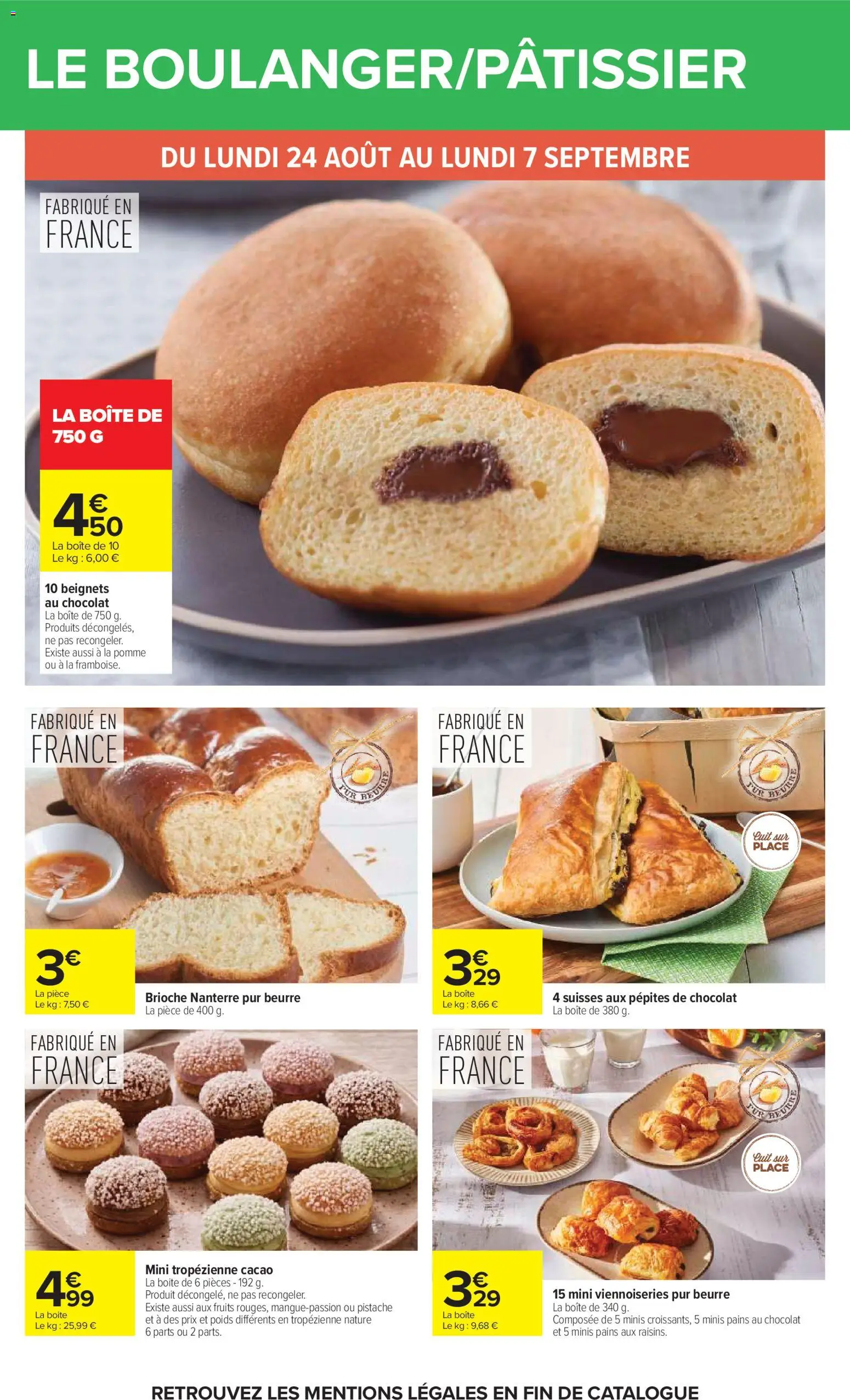 {H1} | Page: 19 | Produits: Pomme, Viennoiseries, Beurre, Chocolat