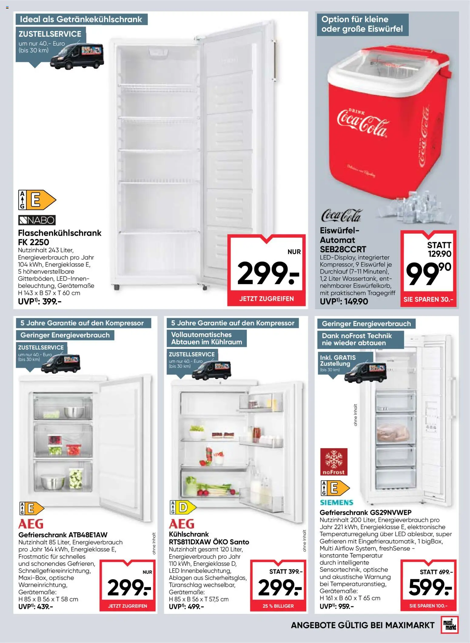 Maximarkt Flugblatt gültig ab 08.10.2026 | Seite: 27 | Produkte: Kühlschrank, Gefrierschrank