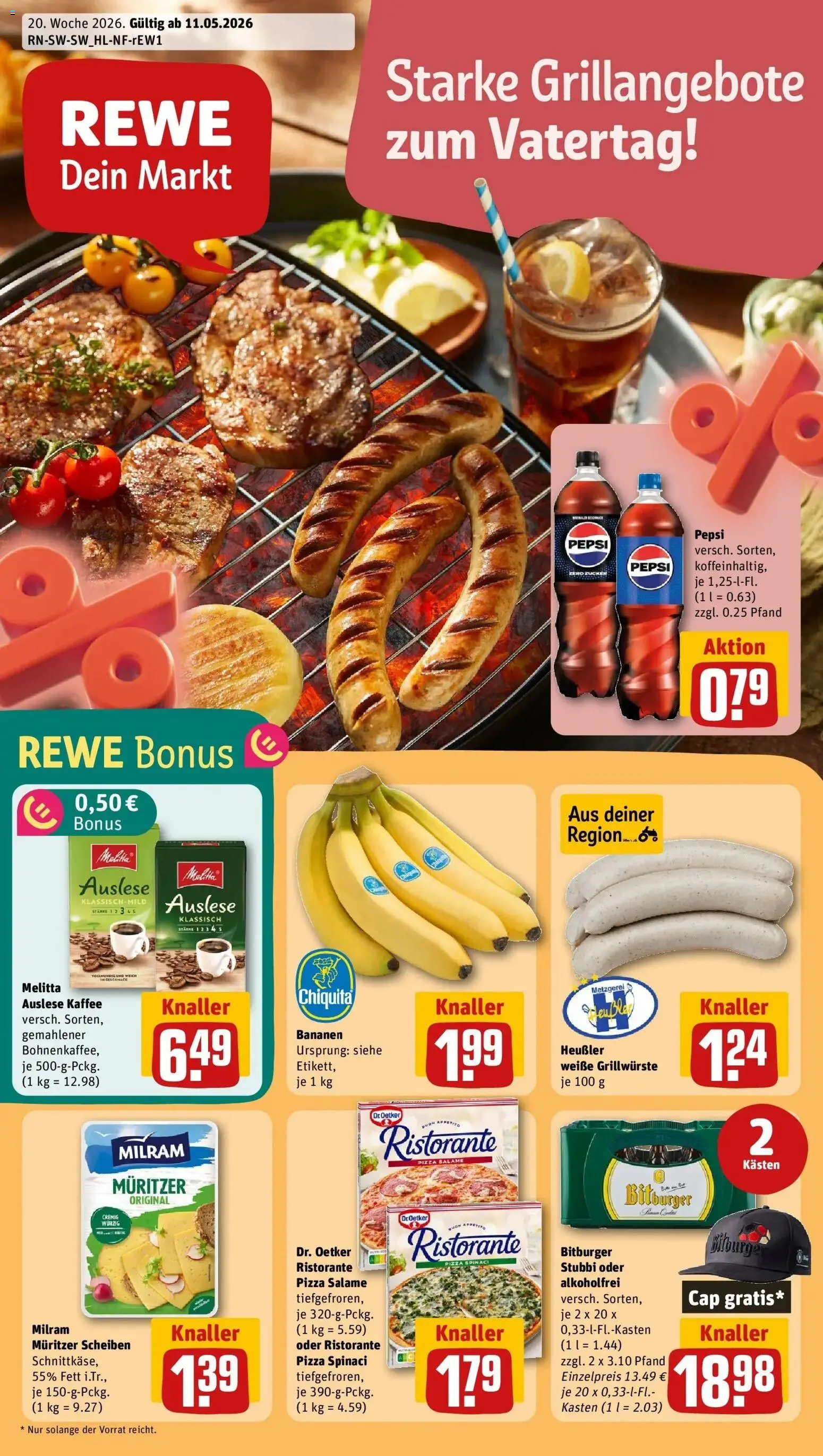 Rewe Prospekt Giengen An Der Brenz	 – gültig ab 10.05.2026 | Seite: 1 | Produkte: Kaffee, Milram, Pepsi, Pizza