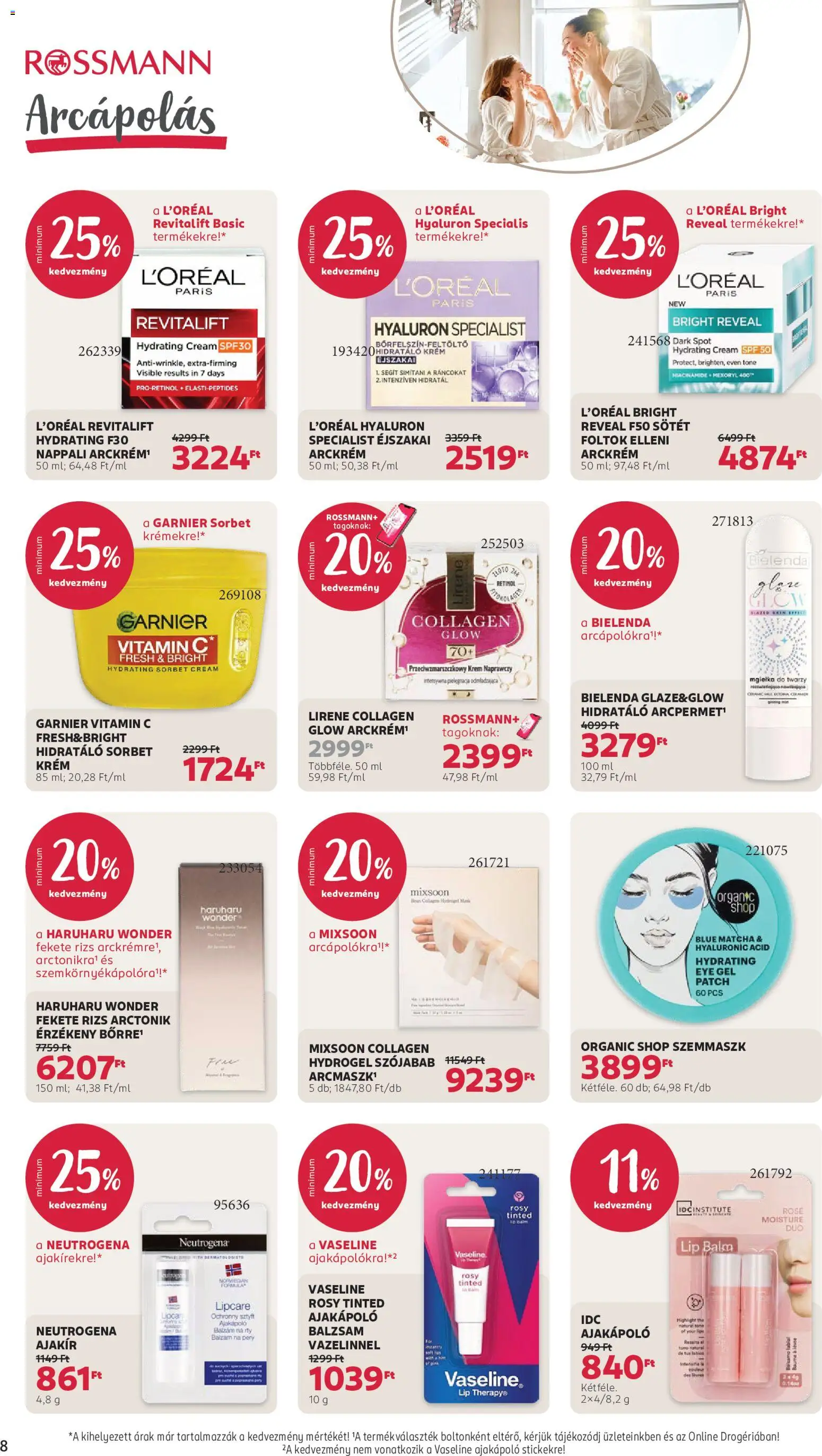 Rossmann akciós ujság - amely érvényes a következő dátumtól: 2026.10.19. | Oldal: 10 | Termékek: Krém, Matcha, Arckrém, Rosé