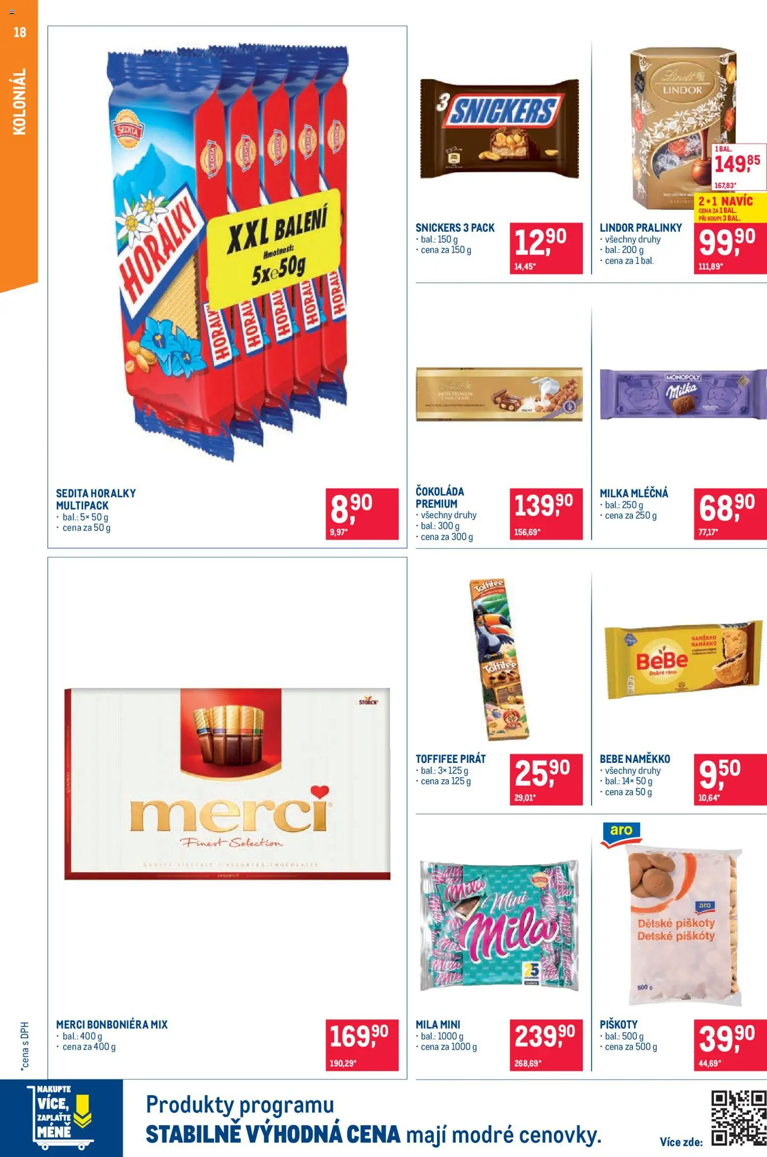 Makro leták - Pro milovníky jídla od 29.07.2026 | Strana: 18 | Produkty: Čokoláda, Toffifee, Bonboniéra, Horalky