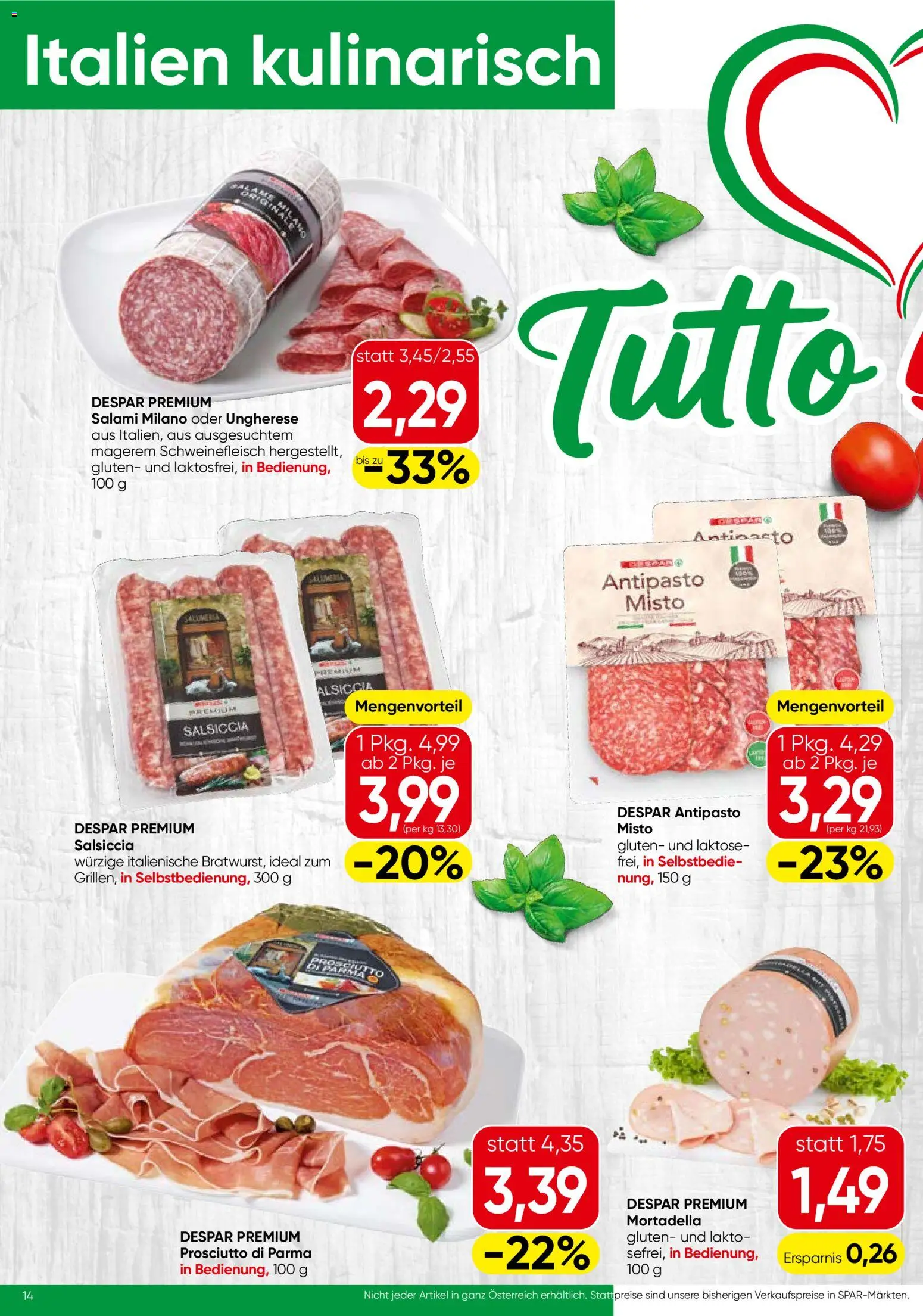 Spar Flugblatt - Niederösterreich gültig ab 01.07.2026 | Seite: 14