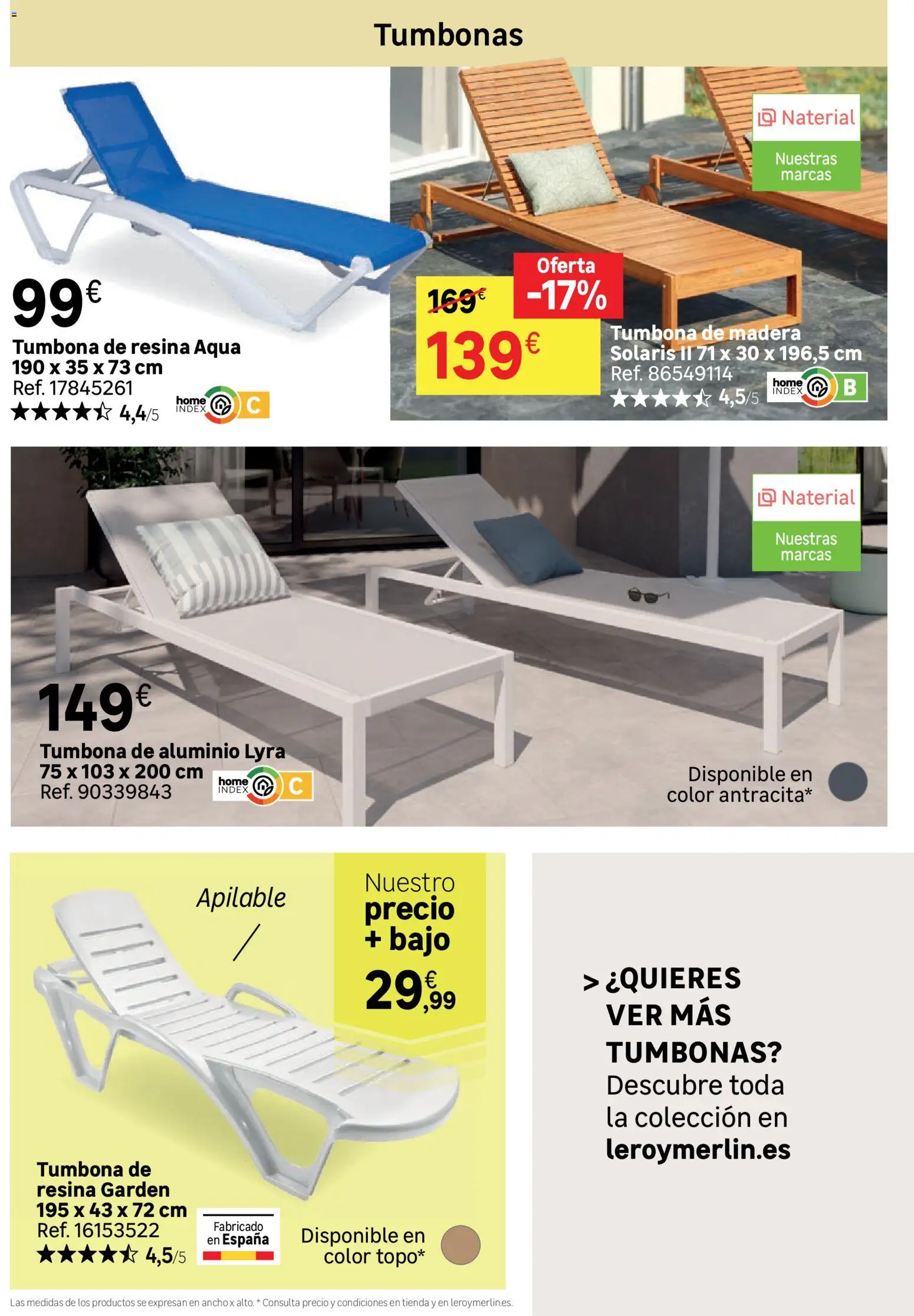 Leroy Merlin catálogo │ válido desde el 24.03.2026 | Página: 31 | Productos: Tumbona
