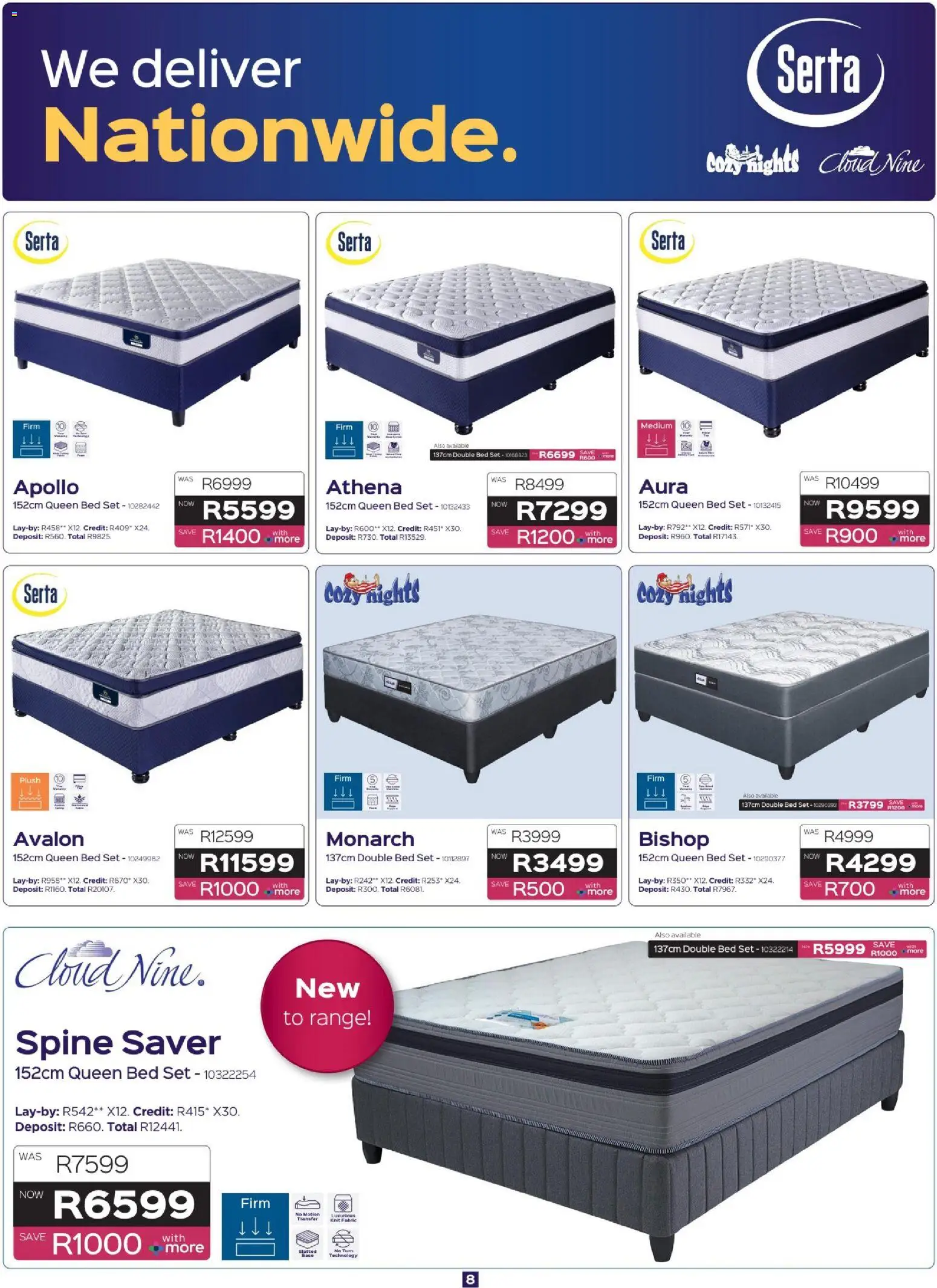 New Sleepmasters catalogue – valid from 16/07/2026 | Page: 8 | Products: Double bed, Queen bed, Bed