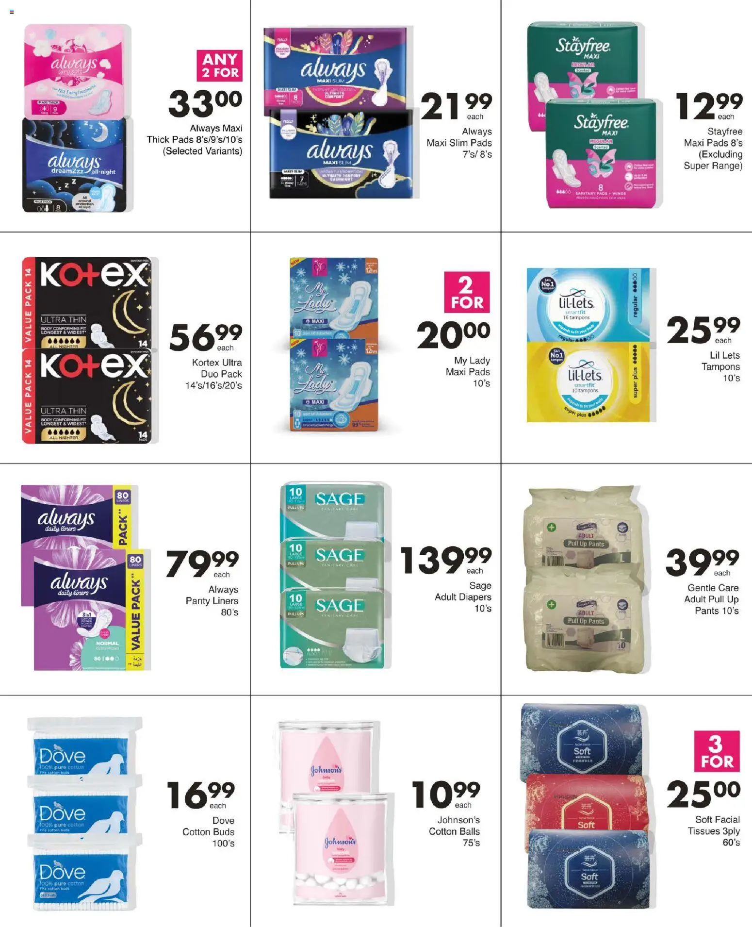 New Save catalogue – valid from 29/09/2026 | Page: 71 | Products: Pants, Pads, Panty liners, Tissues
