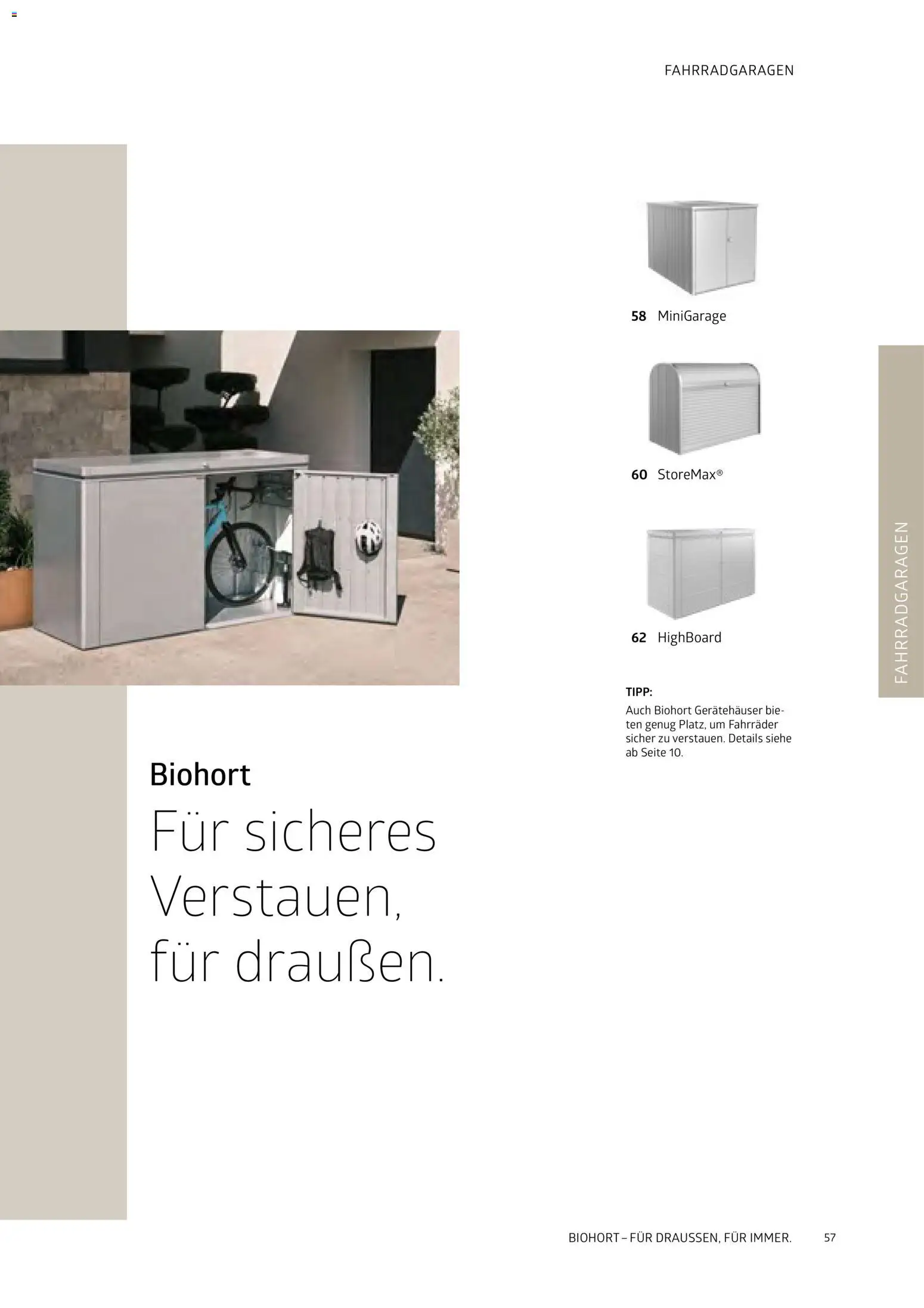 Dehner Biohort – Metall für Garten & Terrasse – gültig ab 01.01.2026 | Seite: 57 | Produkte: HIghboard