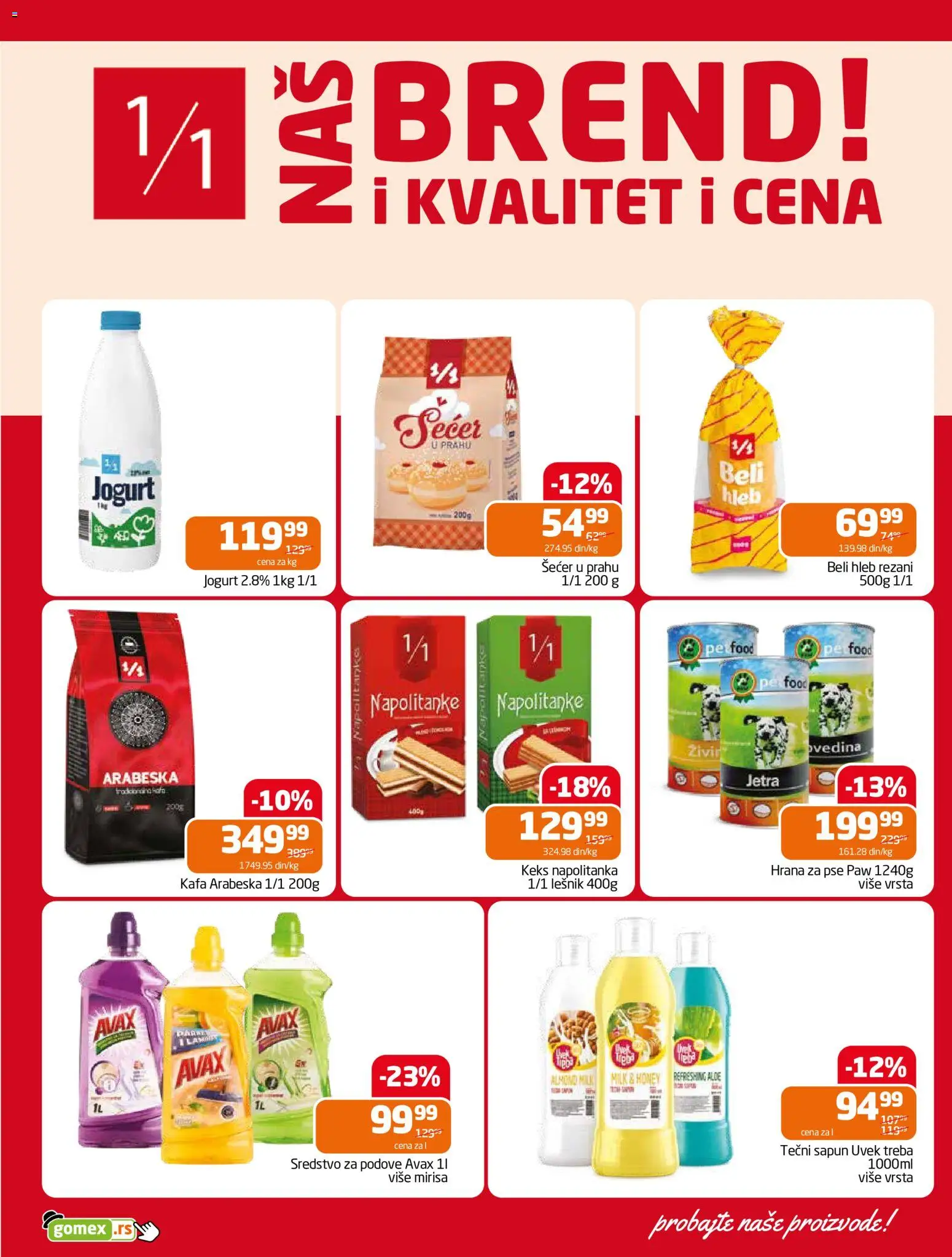 Gomex katalog - važi od 24.06.2026 | Strana: 27 | Proizvode: Keks, Jogurt, Hleb, Napolitanke