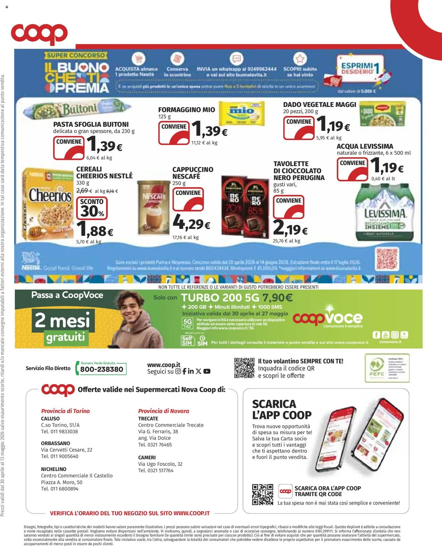 Volantino COOP del 30.04.2026 | Pagina: 25 | Prodotti: Cioccolato, Cereali, Acqua, Pasta
