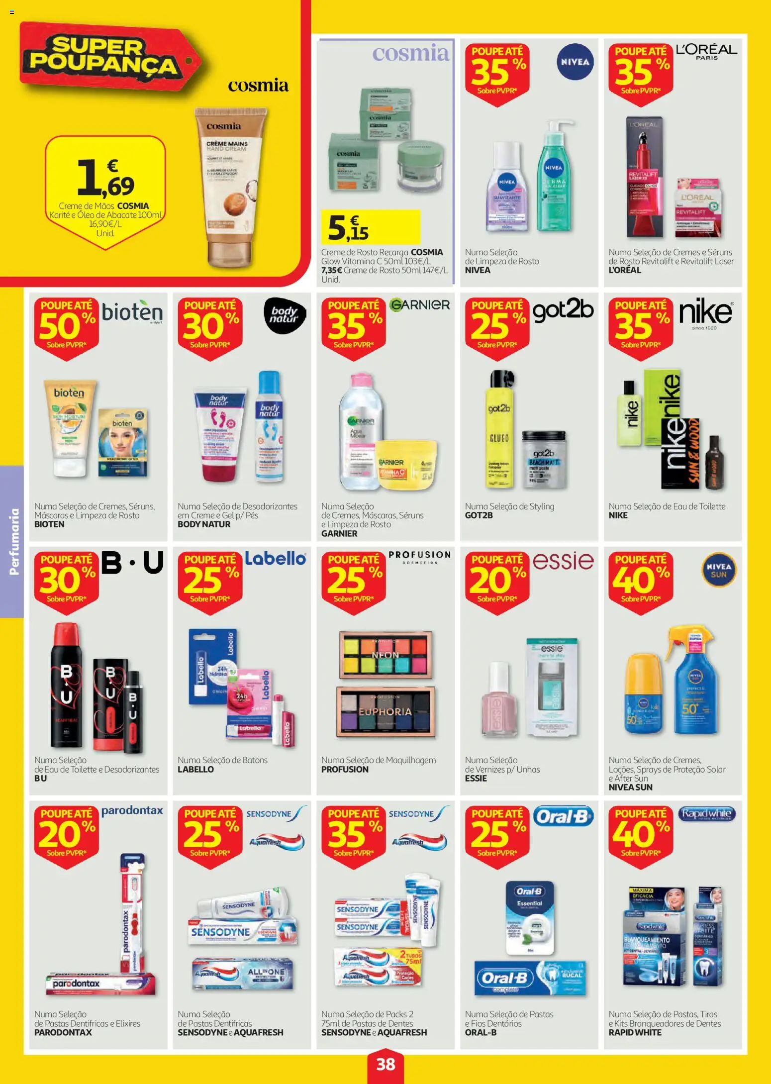 Auchan folheto │ válido de 03/09/2026 | Página: 38 | Produtos: Eau de toilette, Maquilhagem, Abacate, Óleo de abacate