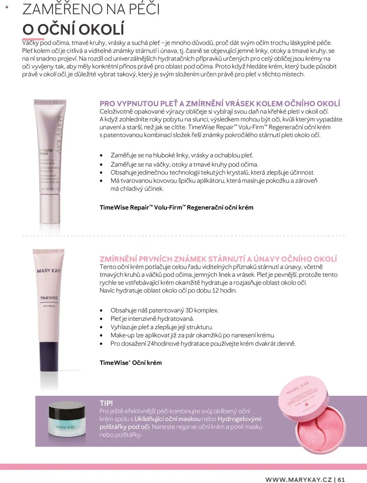 Mary Kay katalog - Průvodce péčí o pleť od 22.02.2025 | Strana: 61 | Produkty: Známky, Make-up, Oční maska, Maska