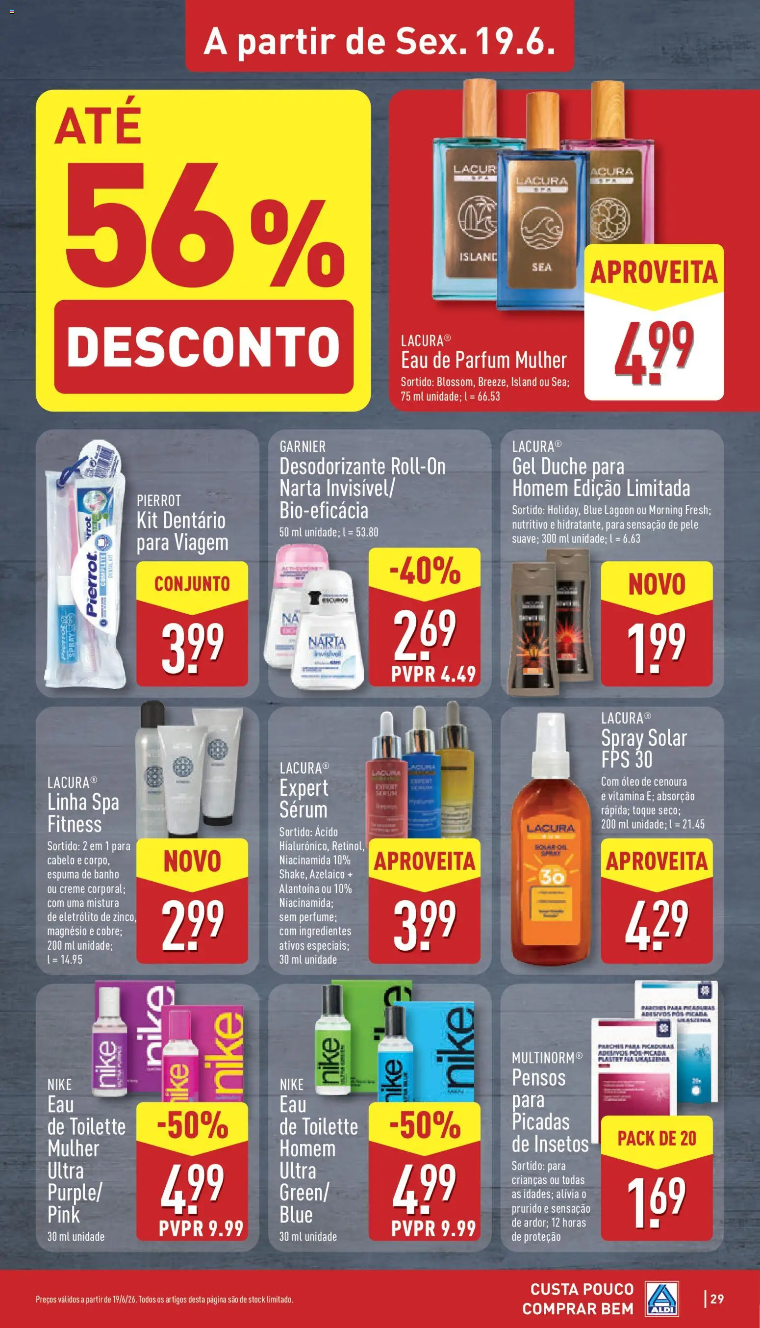 Aldi folheto │ válido de 15.06.2026 | Página: 29 | Produtos: Espuma de banho, Desodorizante, Banho, Óleo